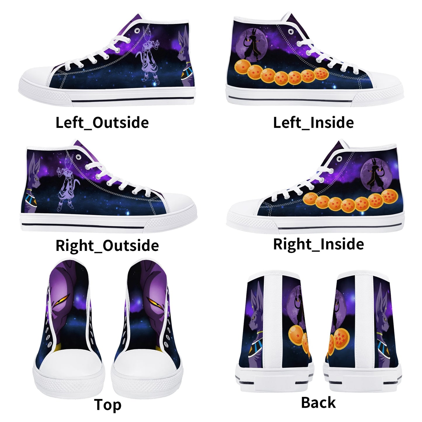Stand out with the DBS Anime Mens High Top Canvas Shoes available at Hey Nugget. Grab yours today!