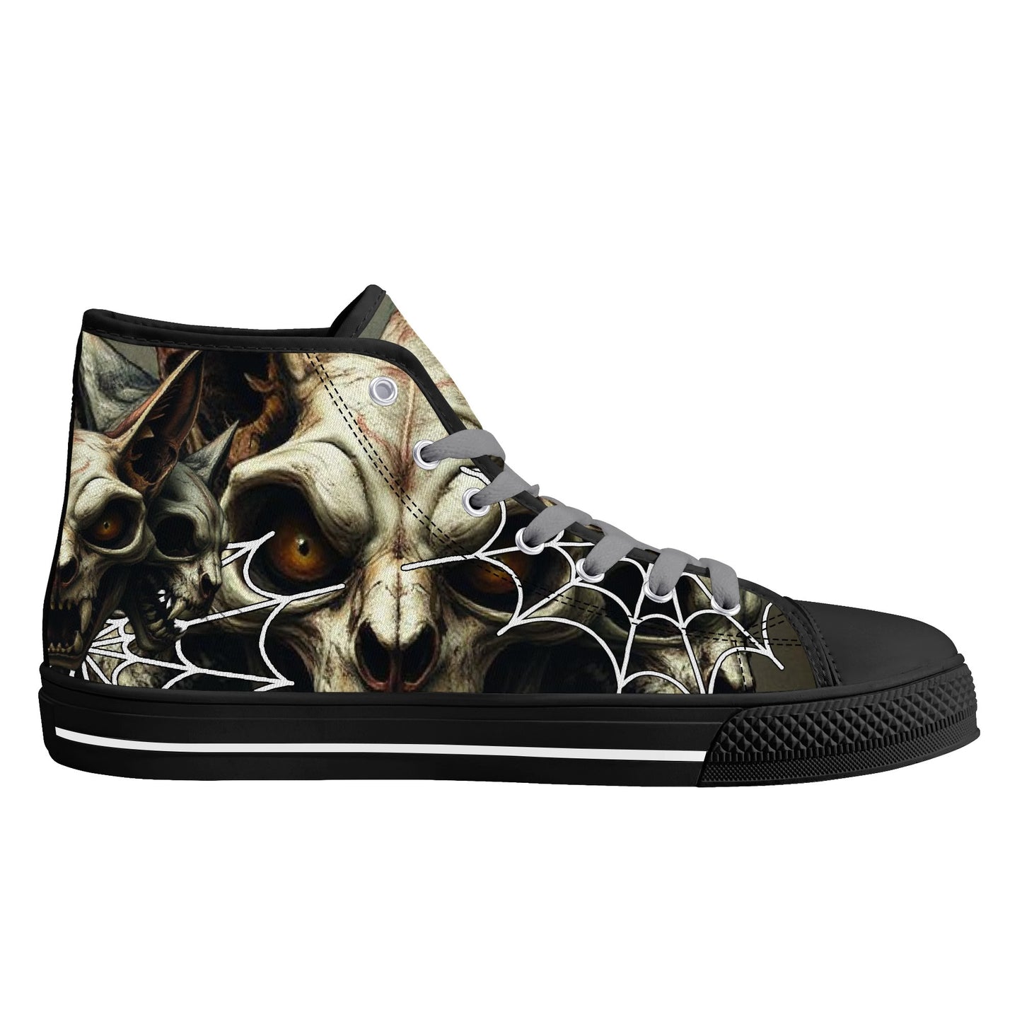 Stand out with the Meow All Evil Mens High Top Canvas Shoes available at Hey Nugget. Grab yours today!