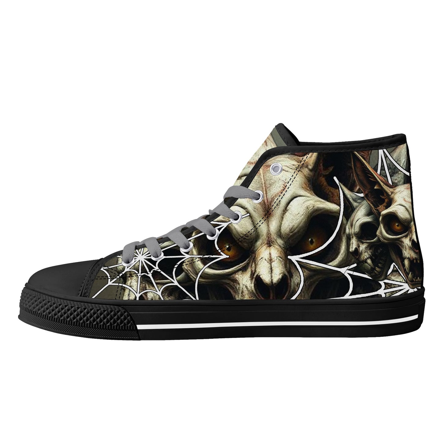 Stand out with the Meow All Evil Mens High Top Canvas Shoes available at Hey Nugget. Grab yours today!