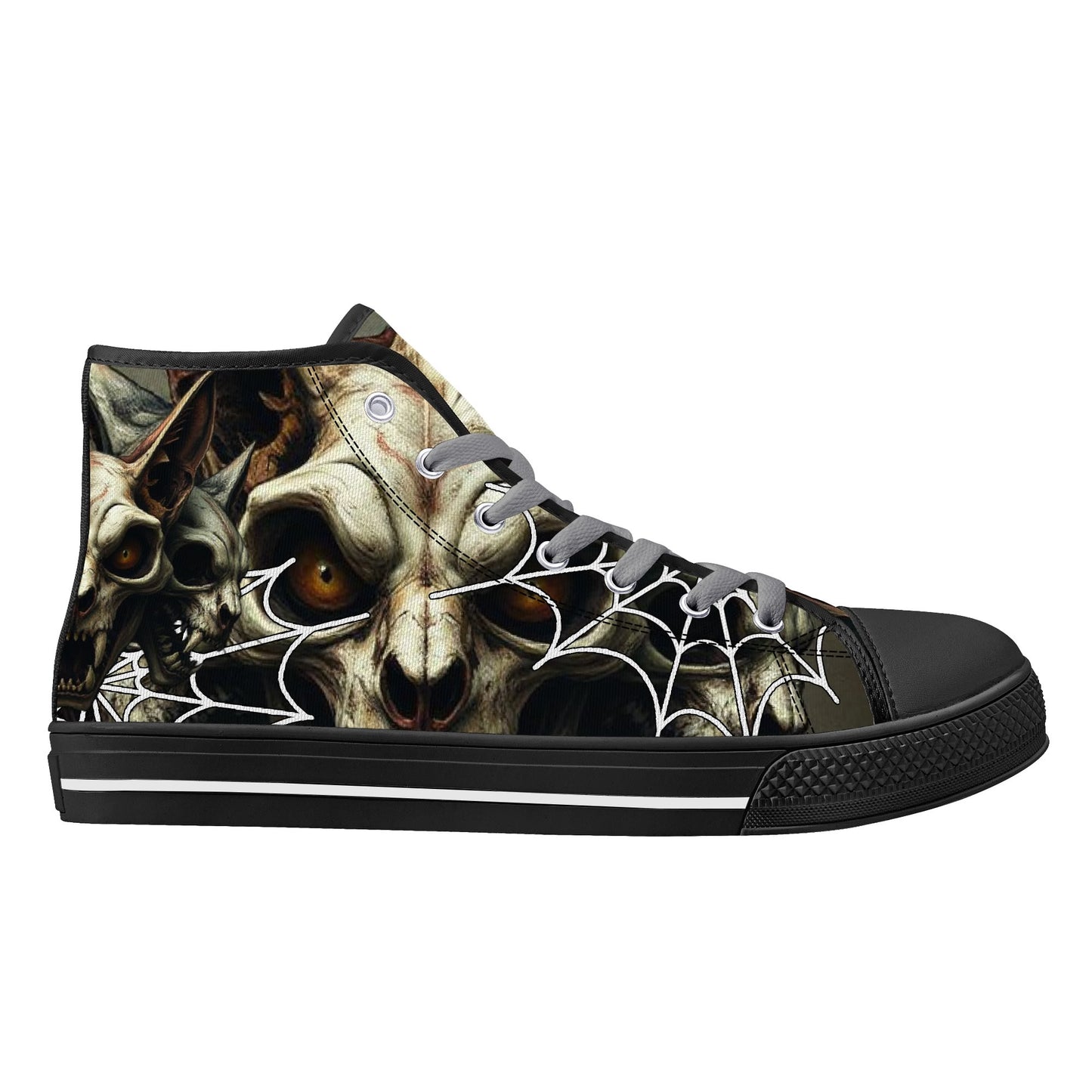 Stand out with the Meow All Evil Mens High Top Canvas Shoes available at Hey Nugget. Grab yours today!