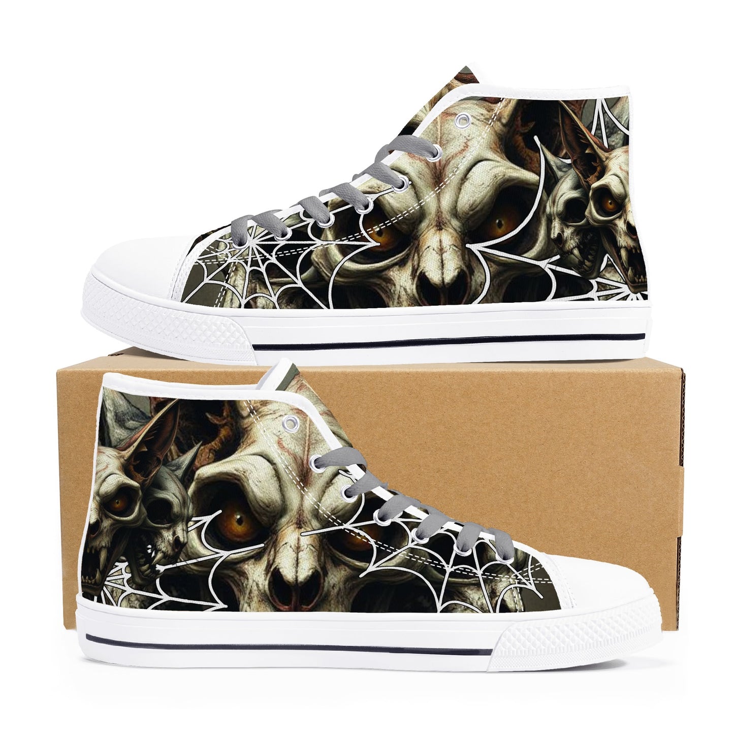 Stand out with the Meow All Evil Mens High Top Canvas Shoes available at Hey Nugget. Grab yours today!