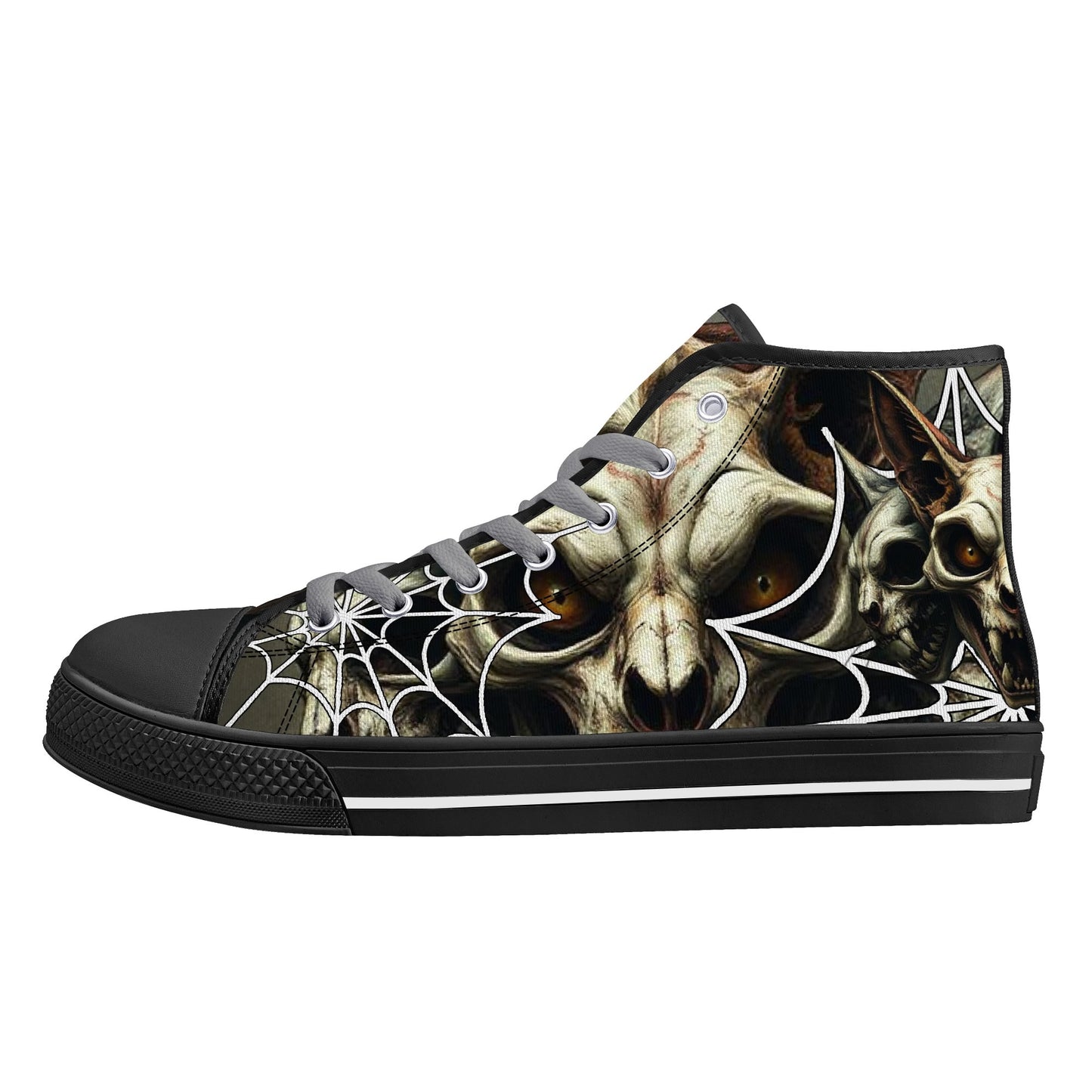 Stand out with the Meow All Evil Mens High Top Canvas Shoes available at Hey Nugget. Grab yours today!
