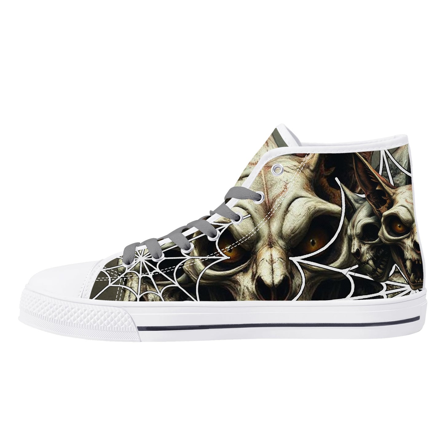 Stand out with the Meow All Evil Womens High Top Canvas Shoes available at Hey Nugget. Grab yours today!