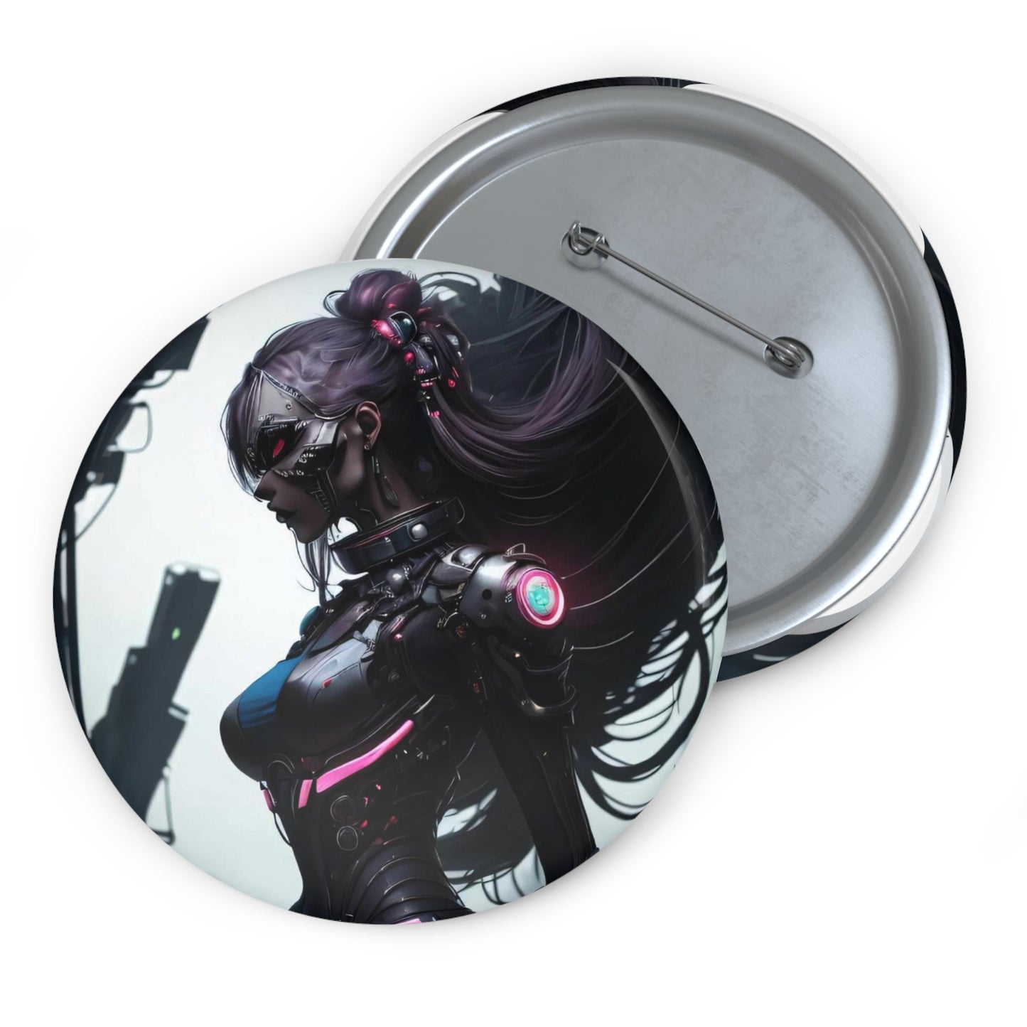 Stand out with the Cyber Twin Omega Pin Buttons available at Hey Nugget. Grab yours today!