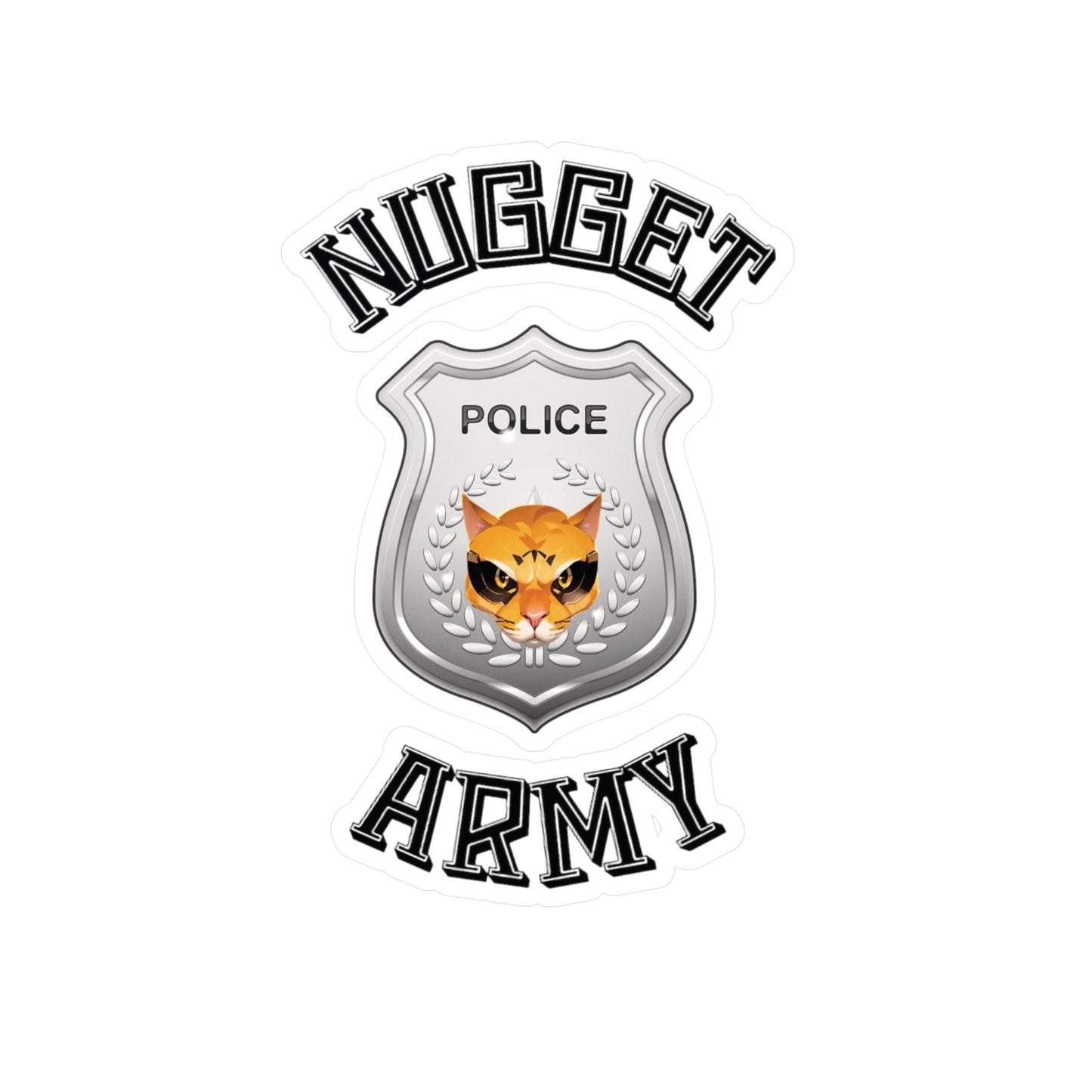 Stand out with the Nugget Army Police available at Hey Nugget. Grab yours today!