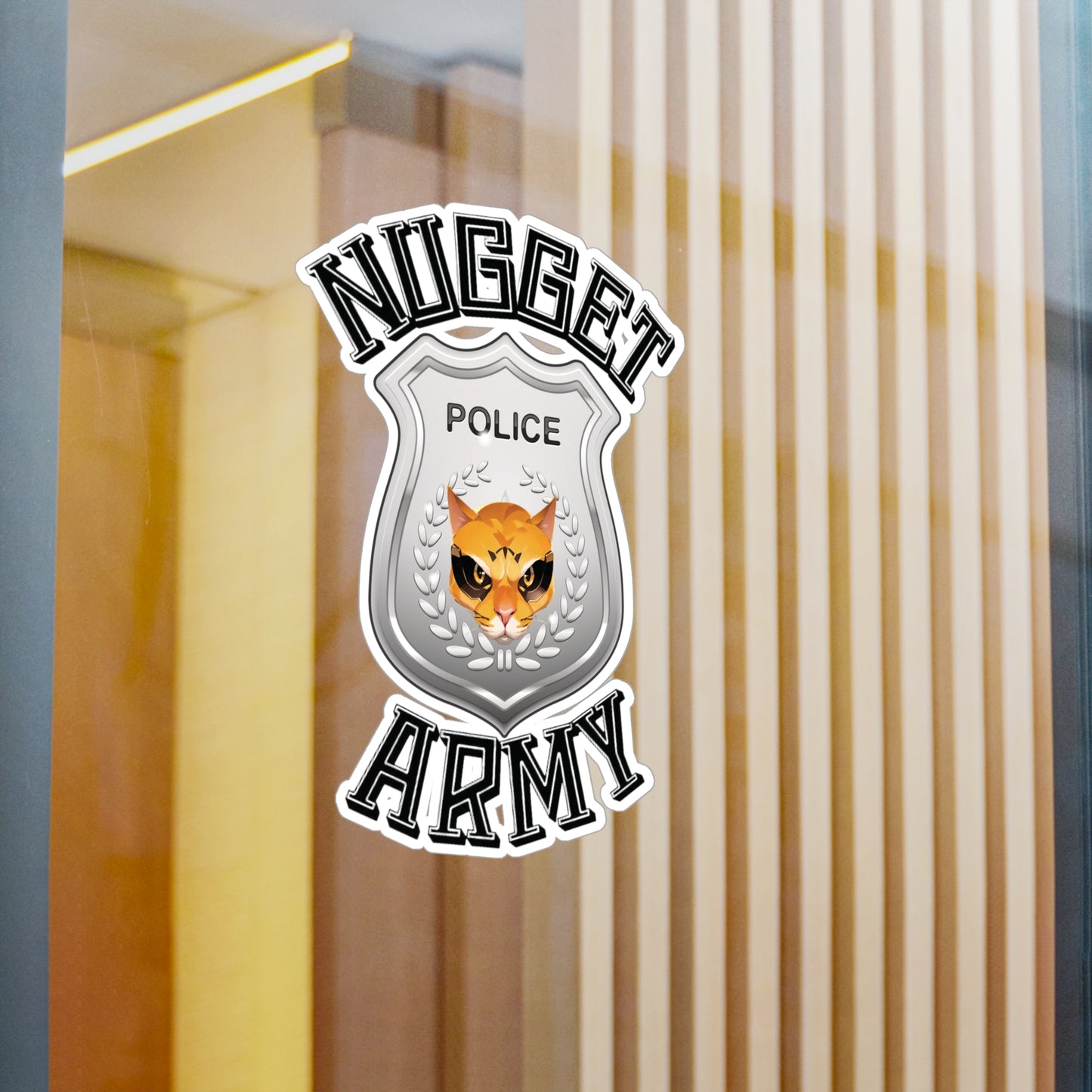 Stand out with the Nugget Army Police available at Hey Nugget. Grab yours today!