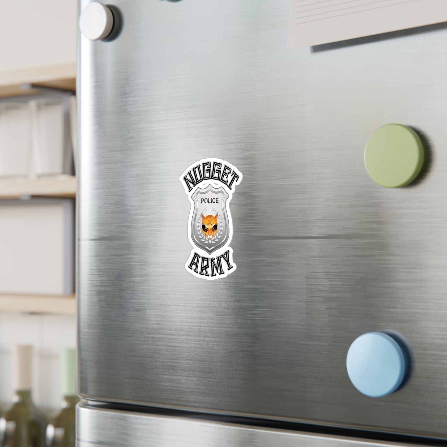 Stand out with the Nugget Army Police available at Hey Nugget. Grab yours today!