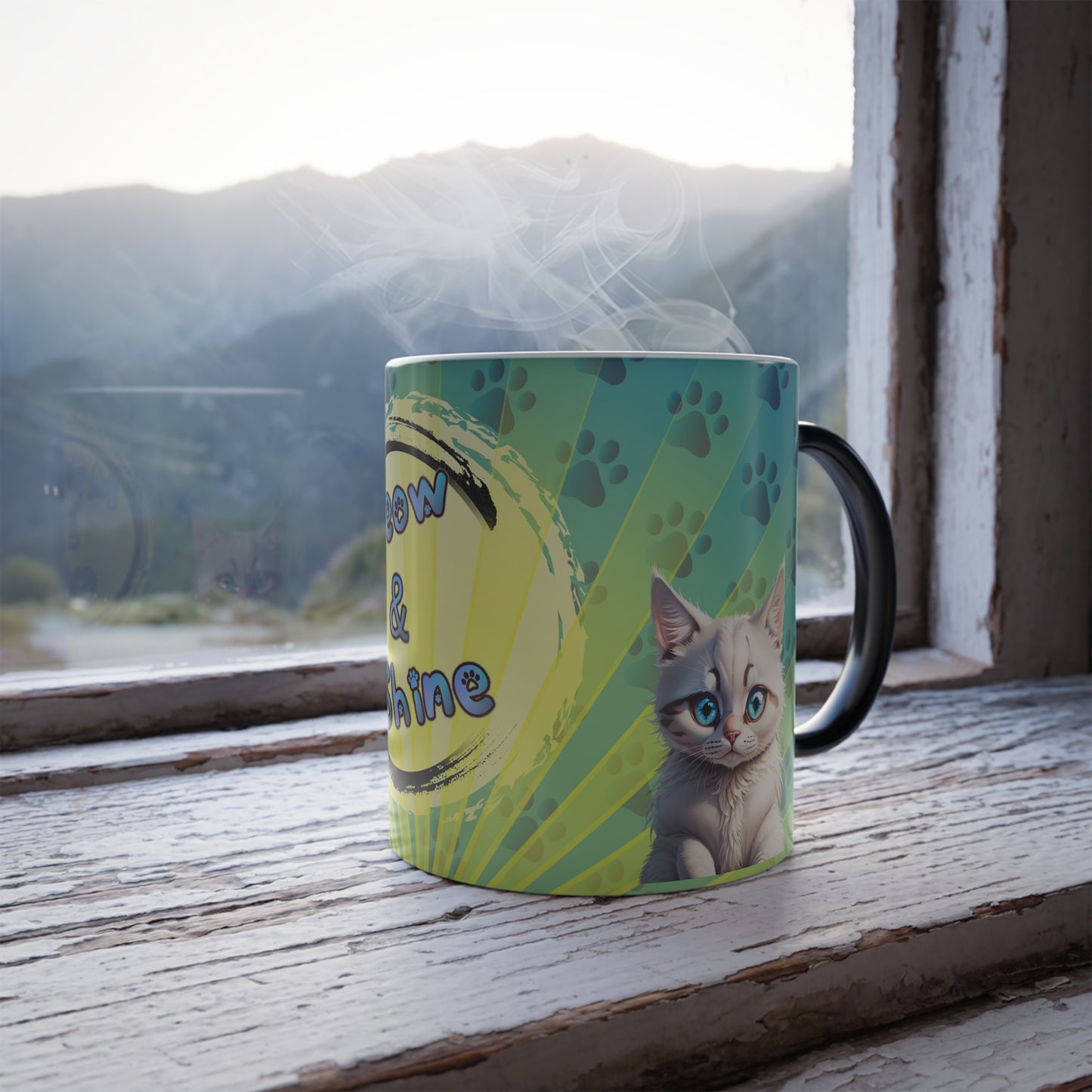 Stand out with the Meow and Shine Color Morphing Mug, 11oz available at Hey Nugget. Grab yours today!