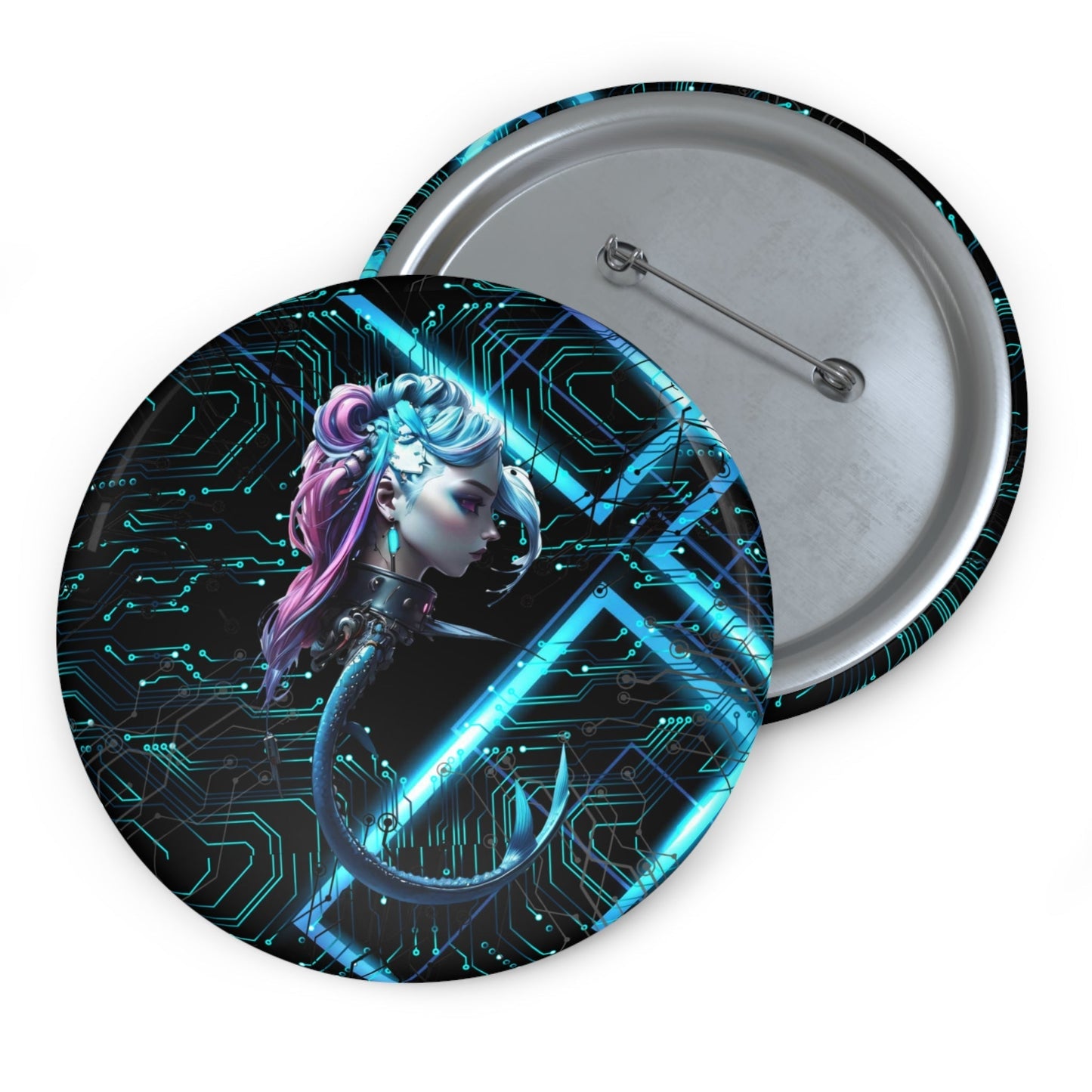 Stand out with the Cyber freak Pin Buttons available at Hey Nugget. Grab yours today!
