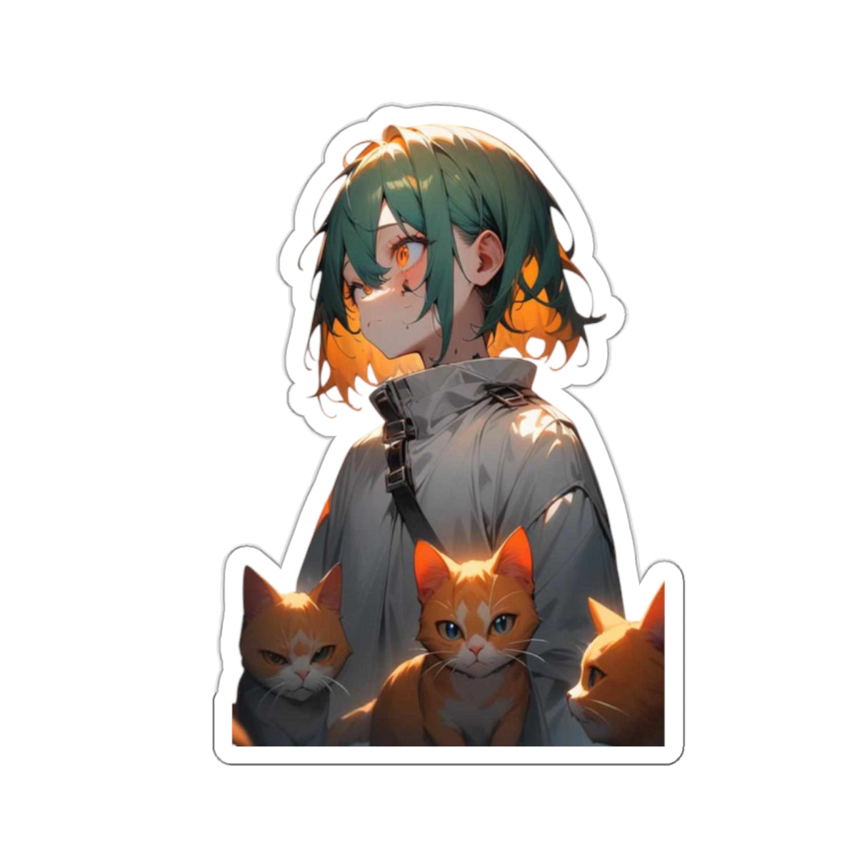 Stand out with the Crazy Cat Stickers available at Hey Nugget. Grab yours today!
