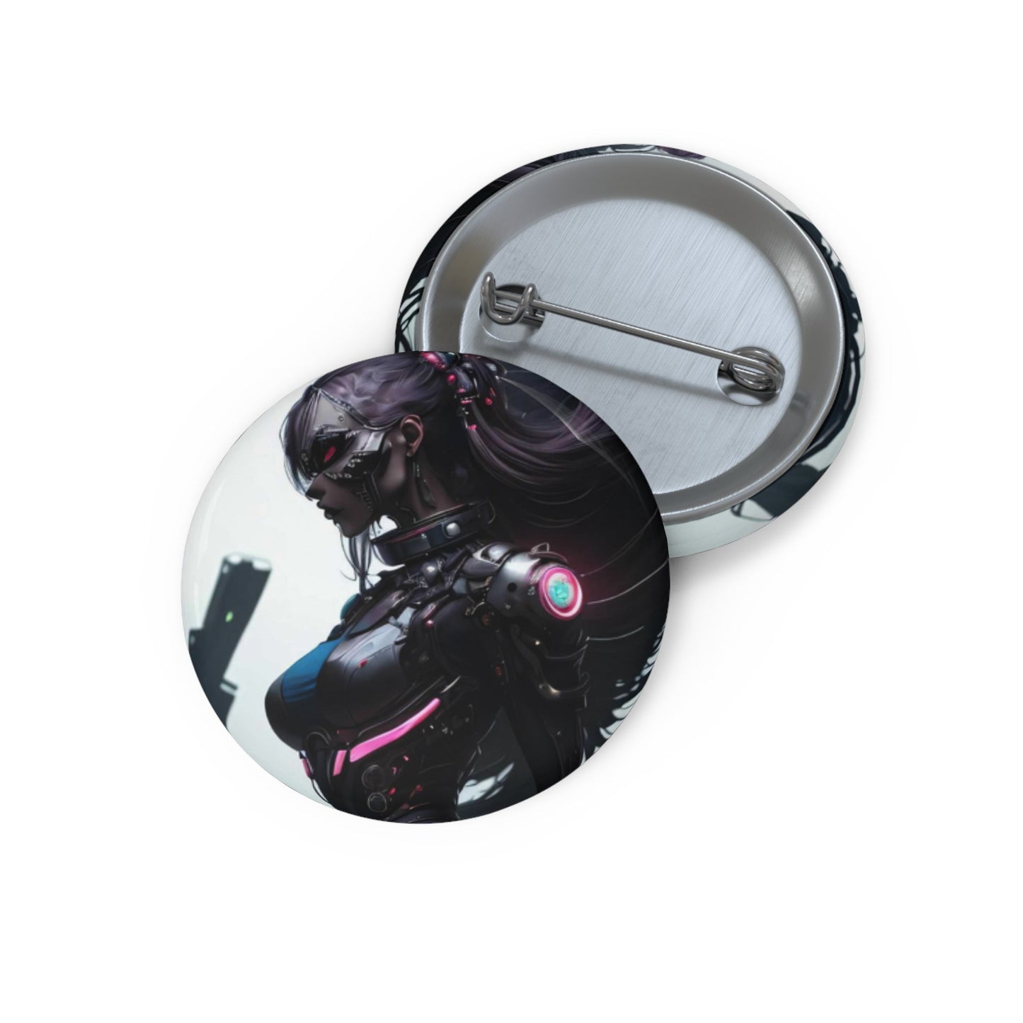 Stand out with the Cyber Twin Omega Pin Buttons available at Hey Nugget. Grab yours today!
