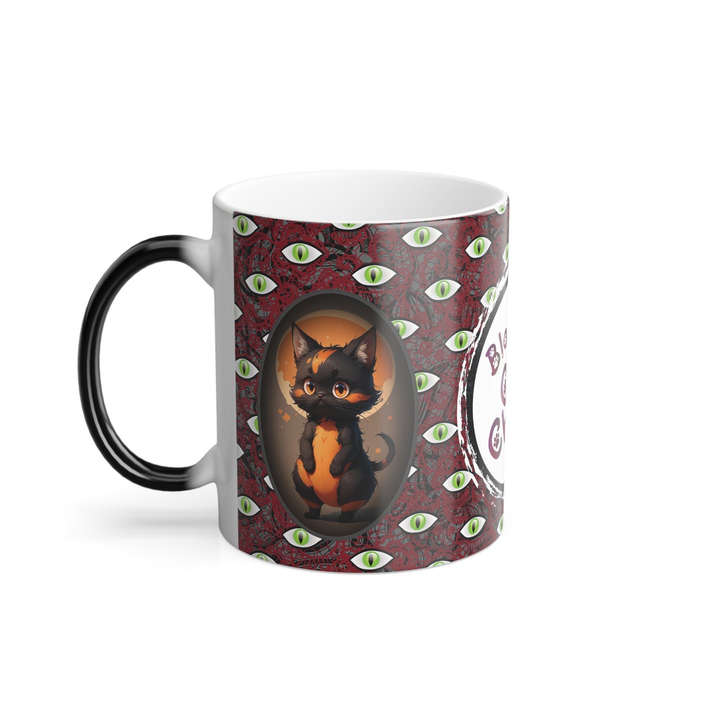 Stand out with the Black Cat Chaos Color Morphing Mug, 11oz available at Hey Nugget. Grab yours today!