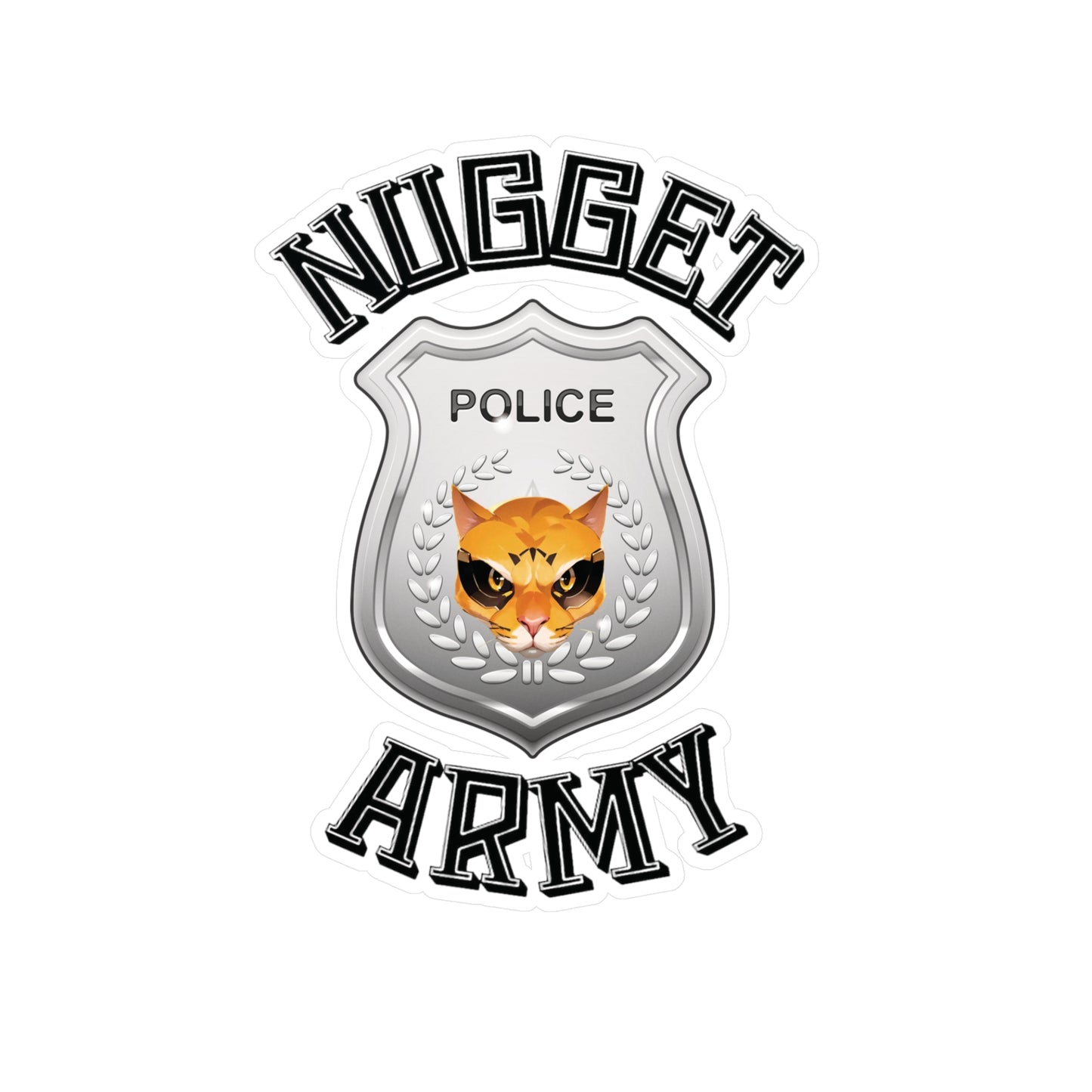 Stand out with the Nugget Army Police available at Hey Nugget. Grab yours today!
