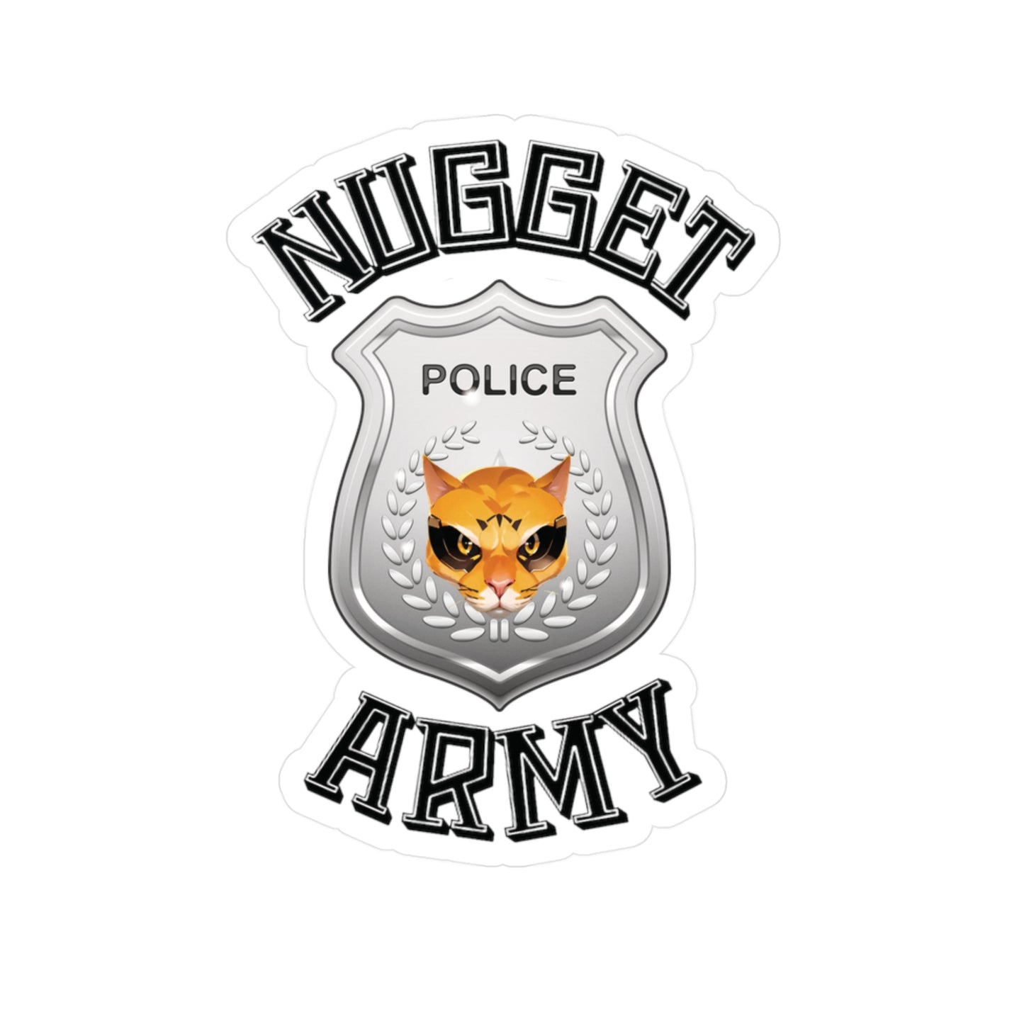 Stand out with the Nugget Army Police available at Hey Nugget. Grab yours today!