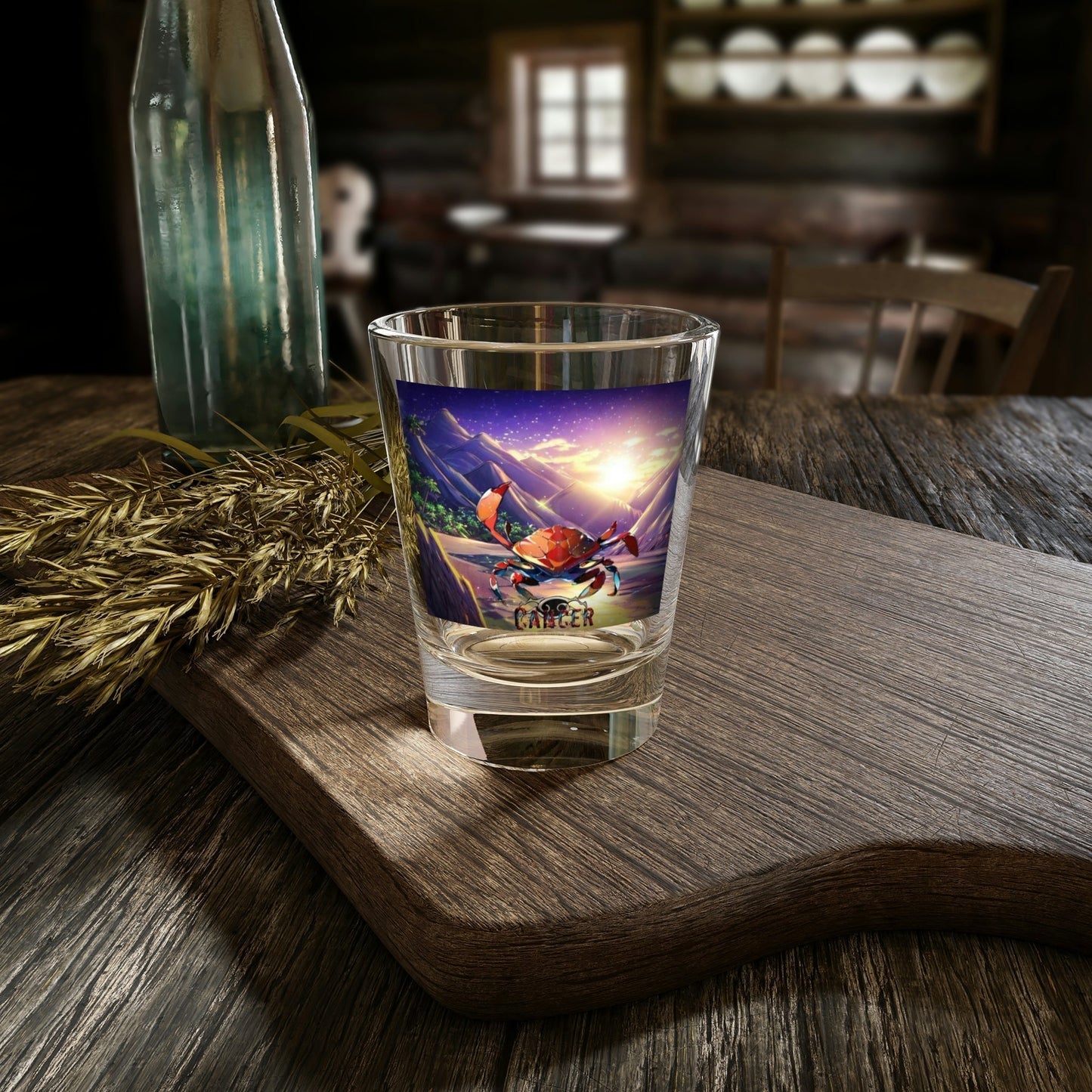 Stand out with the zodiac Cancer Shot Glass, 1.5oz available at Hey Nugget. Grab yours today!