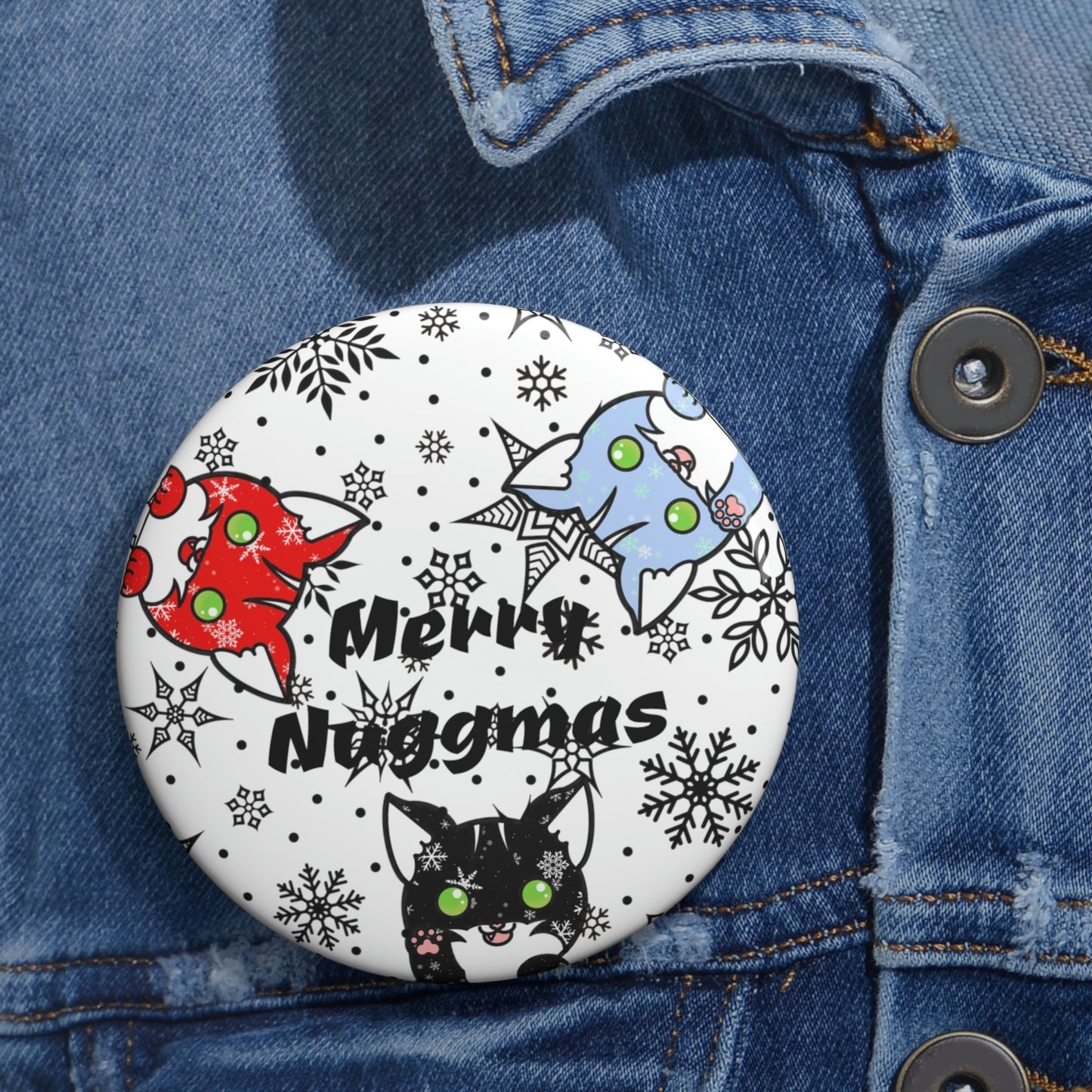 Stand out with the Nuggmas Pin Buttons available at Hey Nugget. Grab yours today!