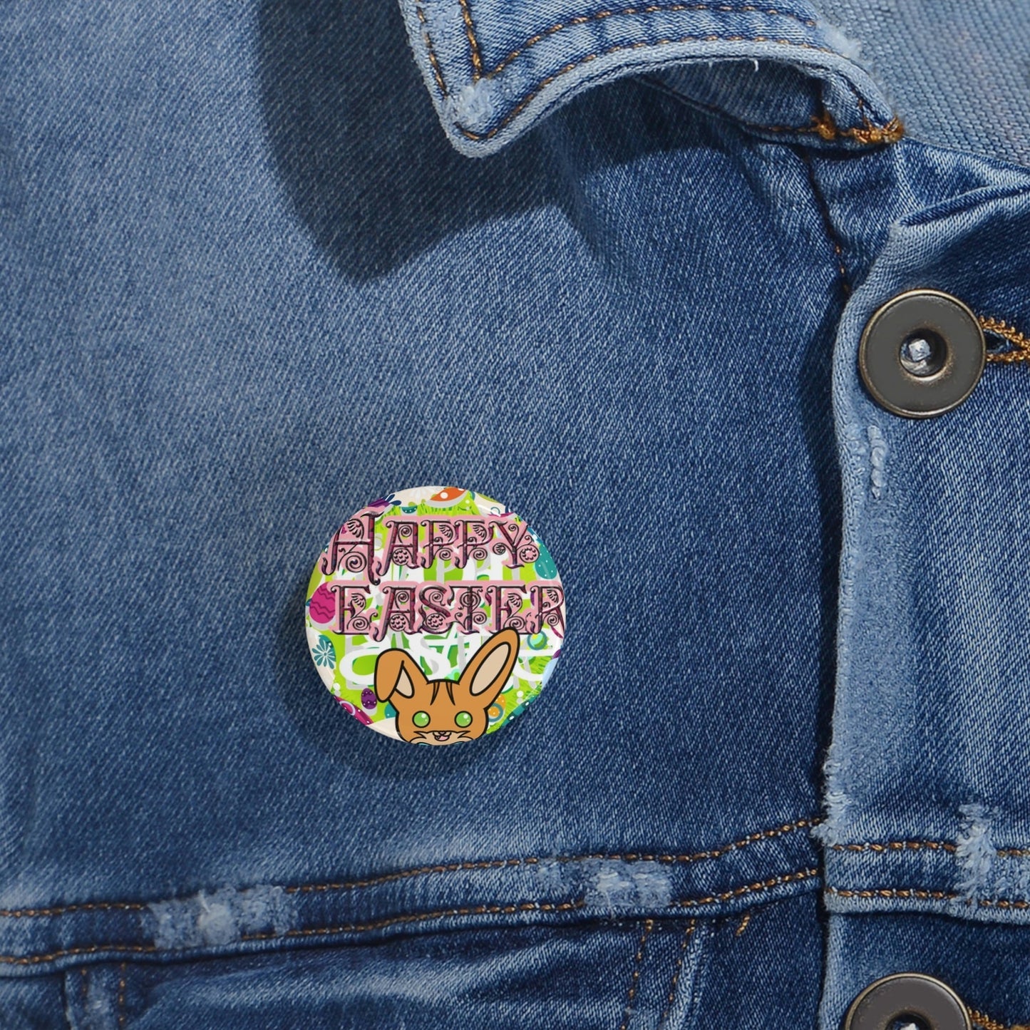 Stand out with the Easter Nugget Round Pins available at Hey Nugget. Grab yours today!