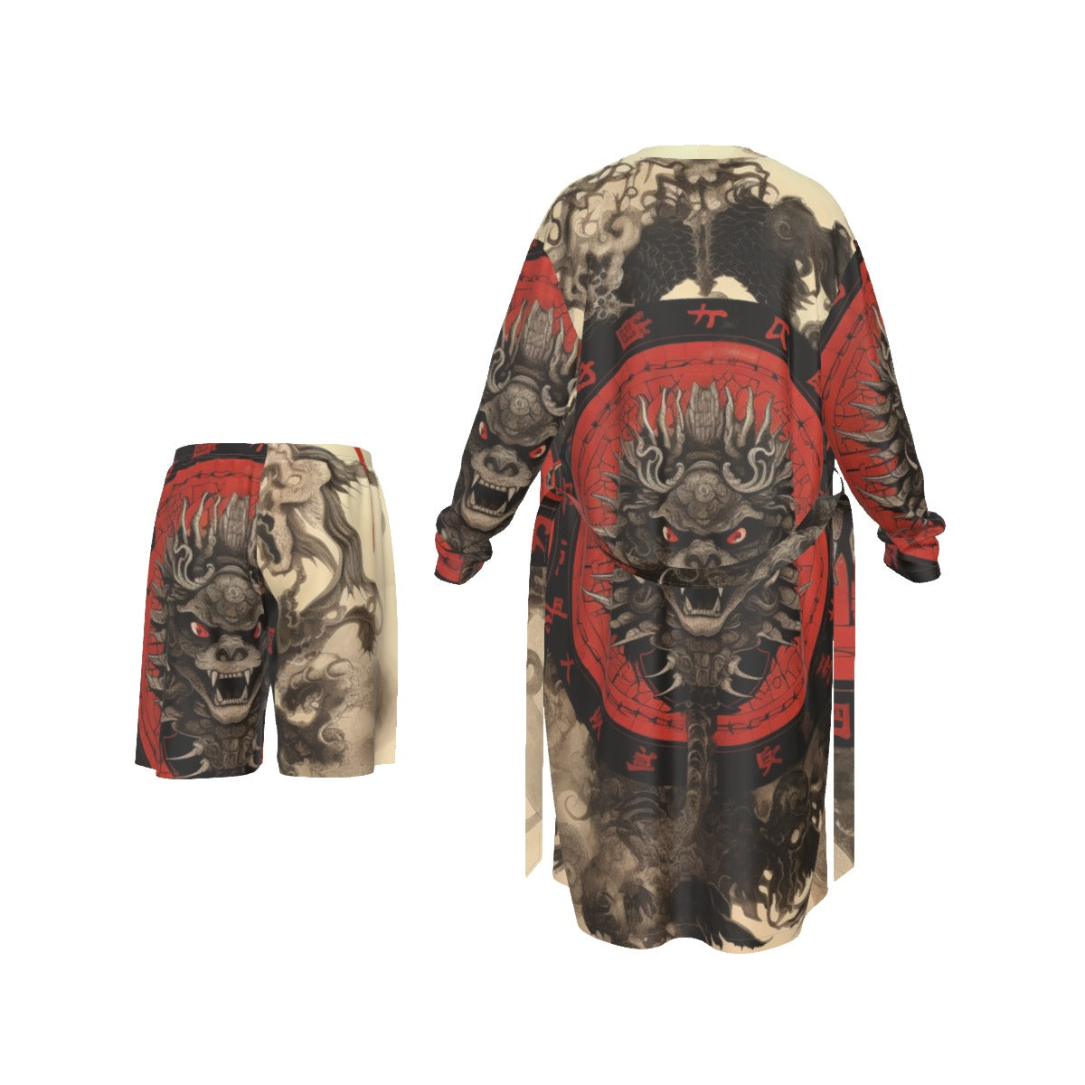 Stand out with the Tokyo Nugget Dragons Man's Long Kimono Pajamas Suit available at Hey Nugget. Grab yours today!