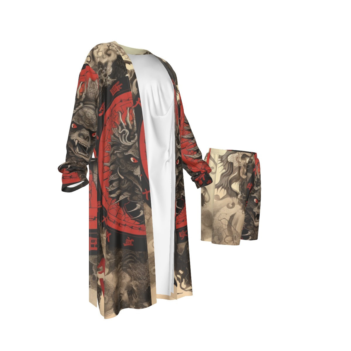Stand out with the Tokyo Nugget Dragons Man's Long Kimono Pajamas Suit available at Hey Nugget. Grab yours today!