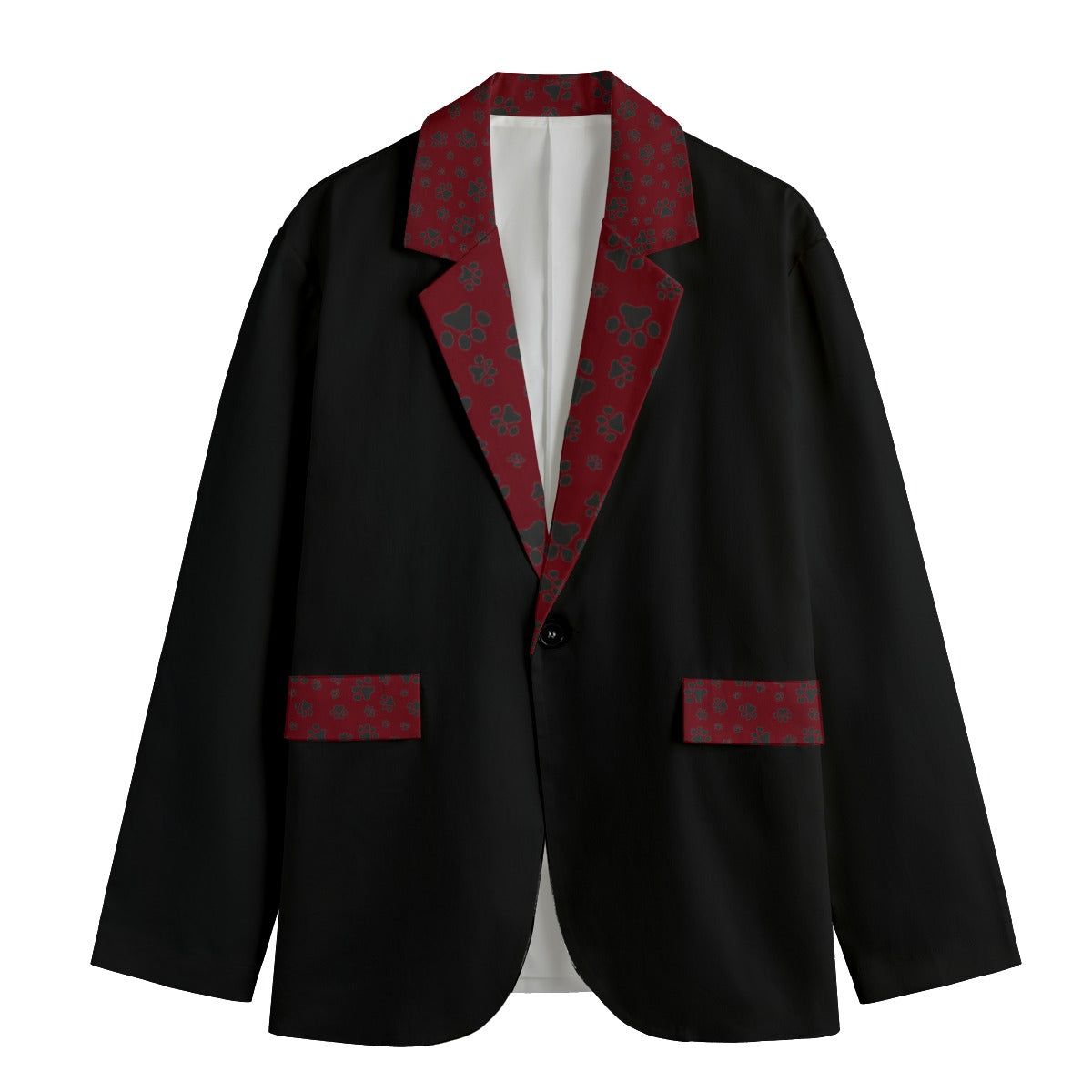 Stand out with the Men's Casual Flat Lapel Collar Blazer available at Hey Nugget. Grab yours today!