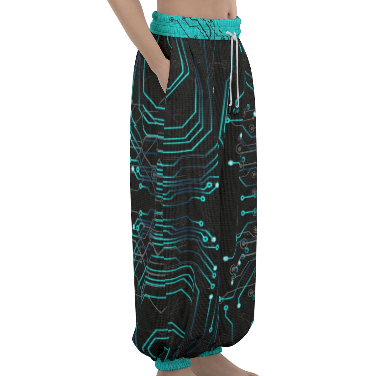 Stand out with the Glitched Unisex Lantern Pants available at Hey Nugget. Grab yours today!