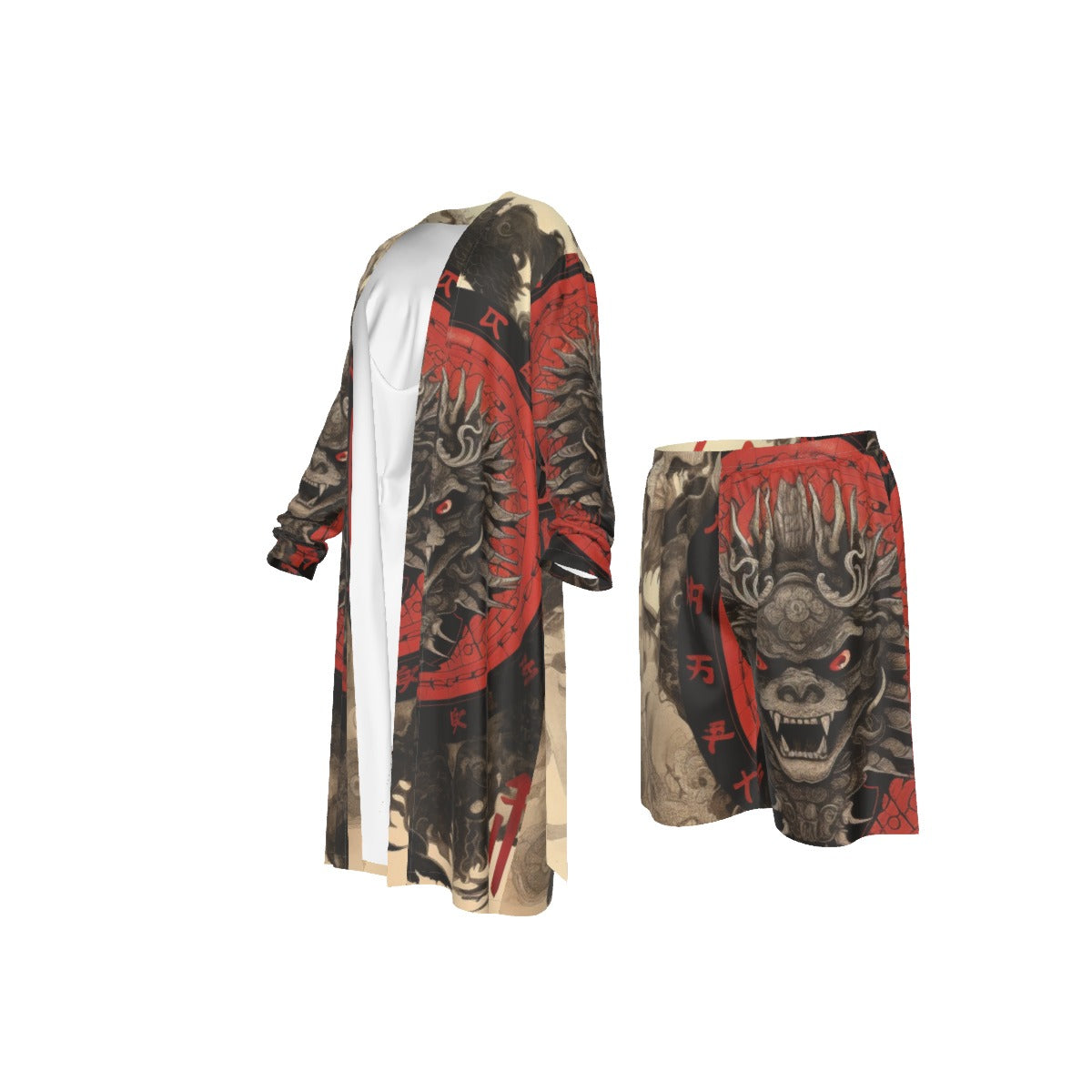 Stand out with the Tokyo Nugget Dragons Man's Long Kimono Pajamas Suit available at Hey Nugget. Grab yours today!