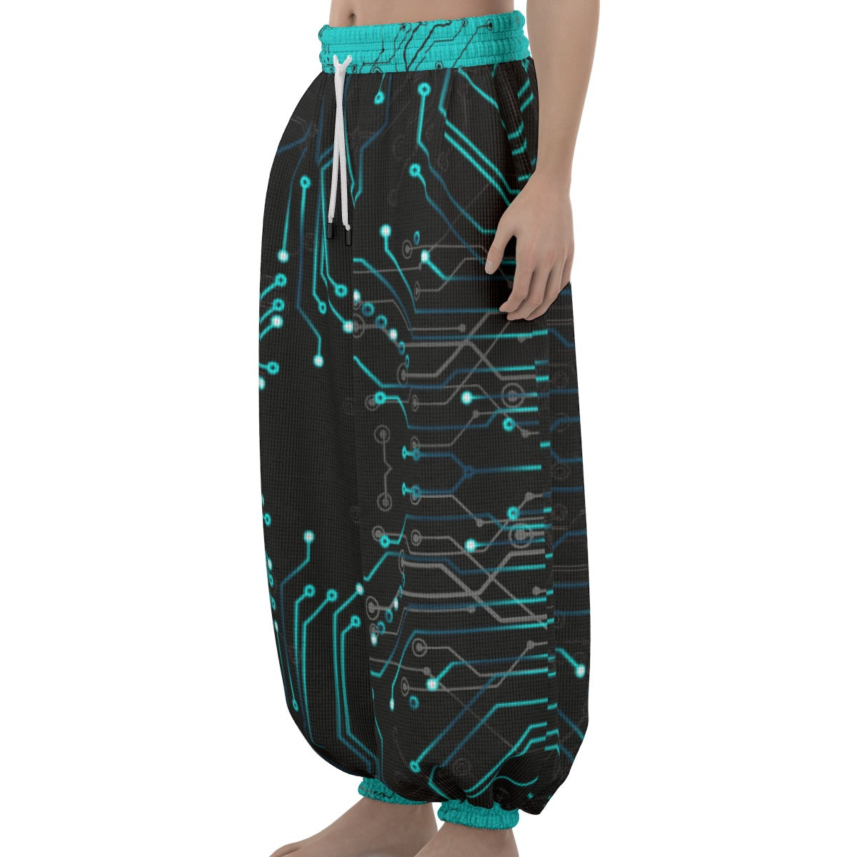 Stand out with the Glitched Unisex Lantern Pants available at Hey Nugget. Grab yours today!