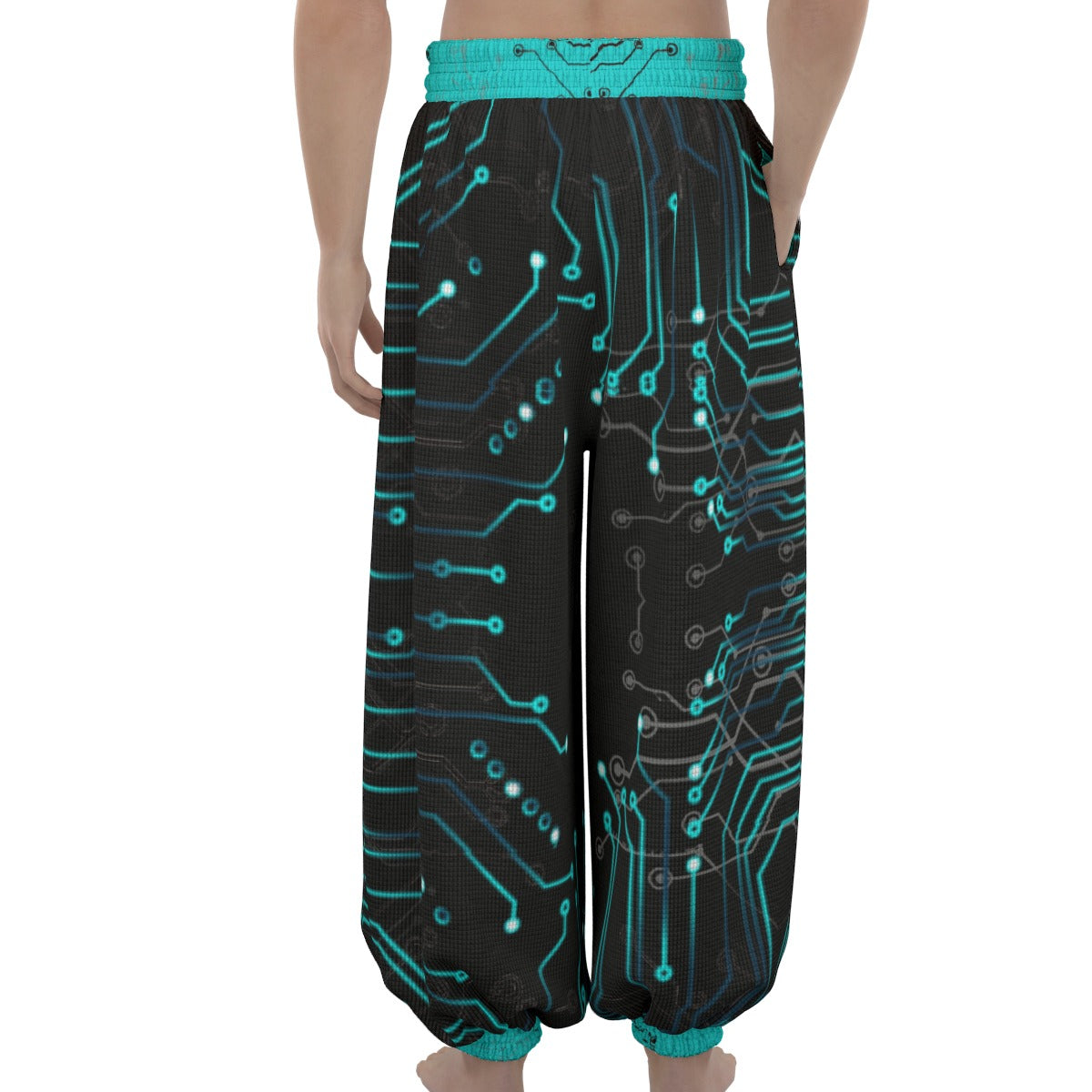 Stand out with the Glitched Unisex Lantern Pants available at Hey Nugget. Grab yours today!