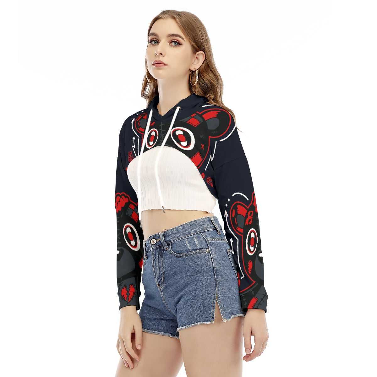 Stand out with the Young and Heartless Women's Smock Short Hoodie With Long Sleeve available at Hey Nugget. Grab yours today!