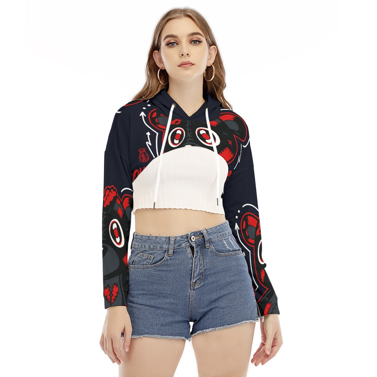 Stand out with the Young and Heartless Women's Smock Short Hoodie With Long Sleeve available at Hey Nugget. Grab yours today!