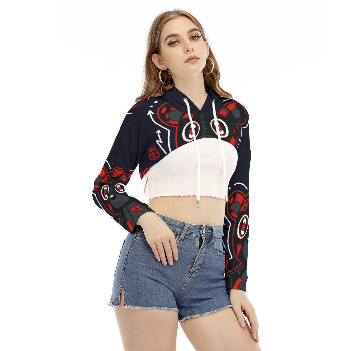 Stand out with the Young and Heartless Women's Smock Short Hoodie With Long Sleeve available at Hey Nugget. Grab yours today!
