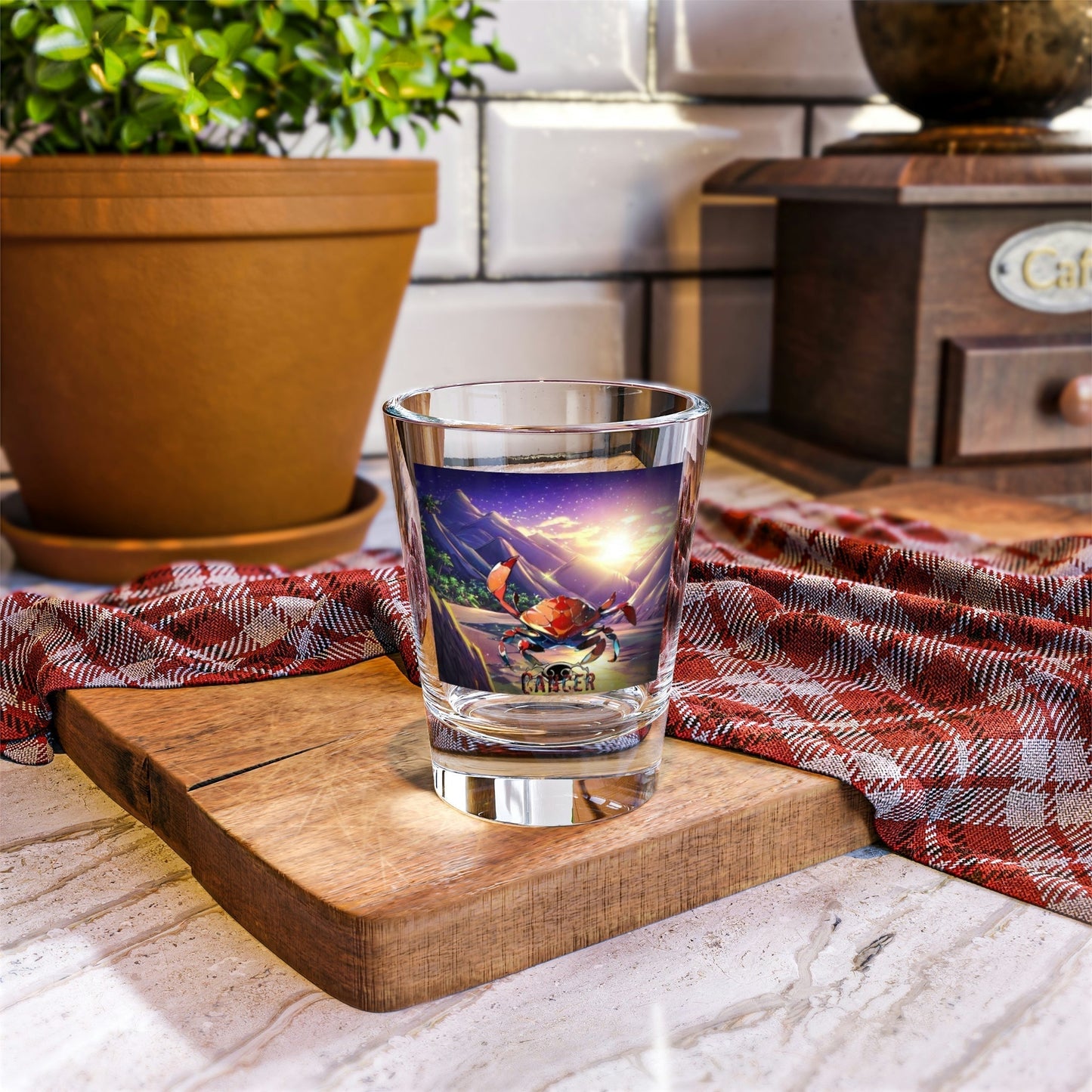 Stand out with the zodiac Cancer Shot Glass, 1.5oz available at Hey Nugget. Grab yours today!