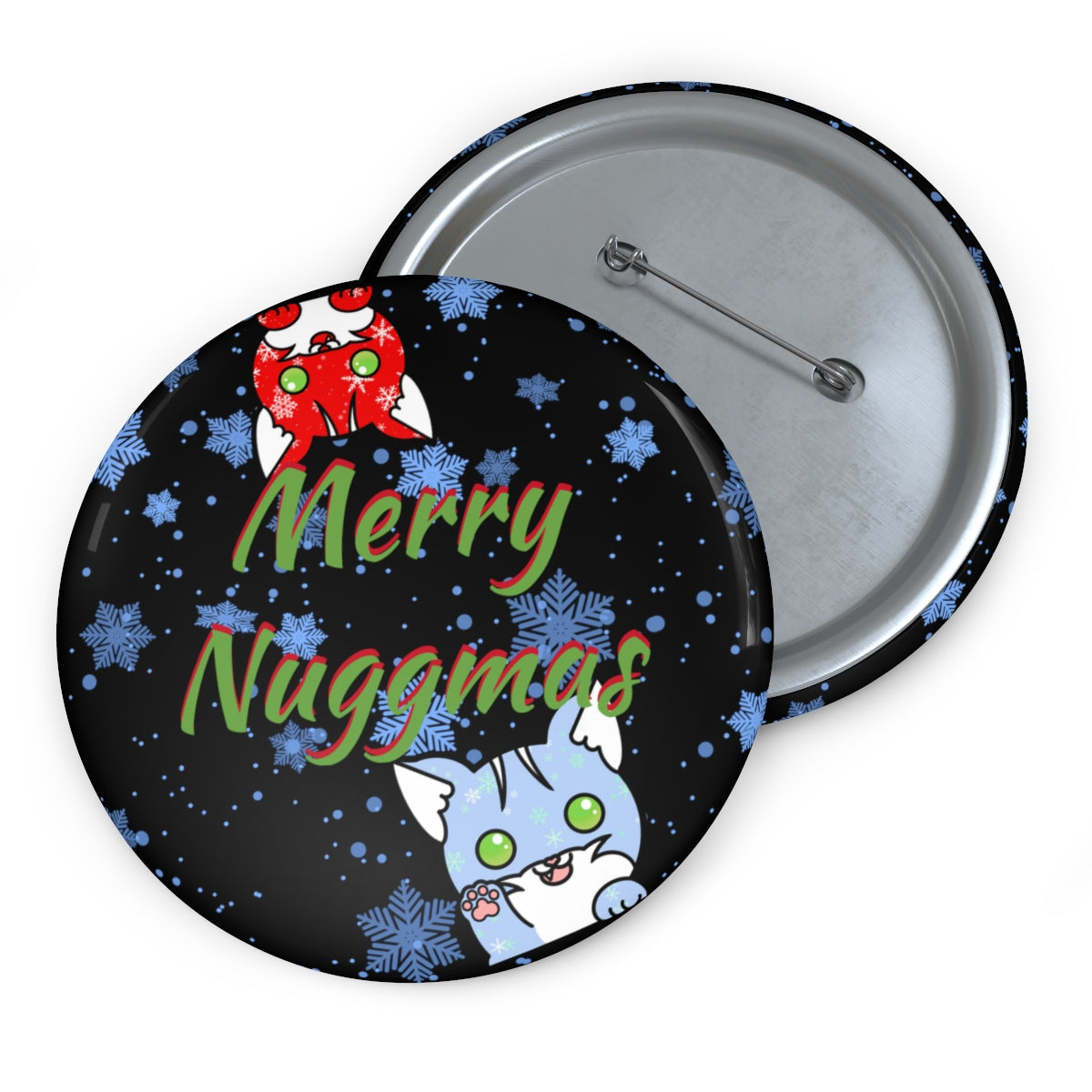 Stand out with the Nuggmas Custom Pin Buttons available at Hey Nugget. Grab yours today!