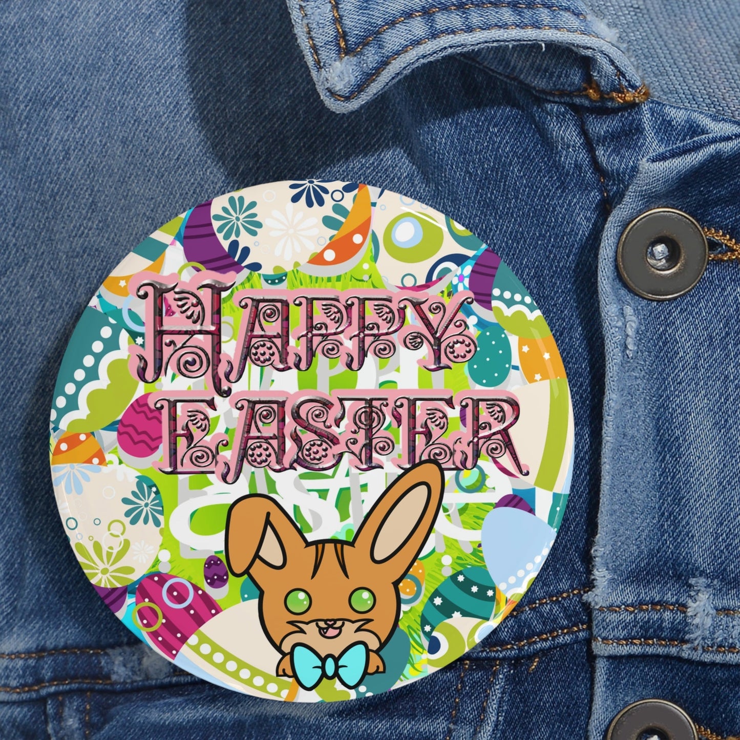 Stand out with the Easter Nugget Round Pins available at Hey Nugget. Grab yours today!