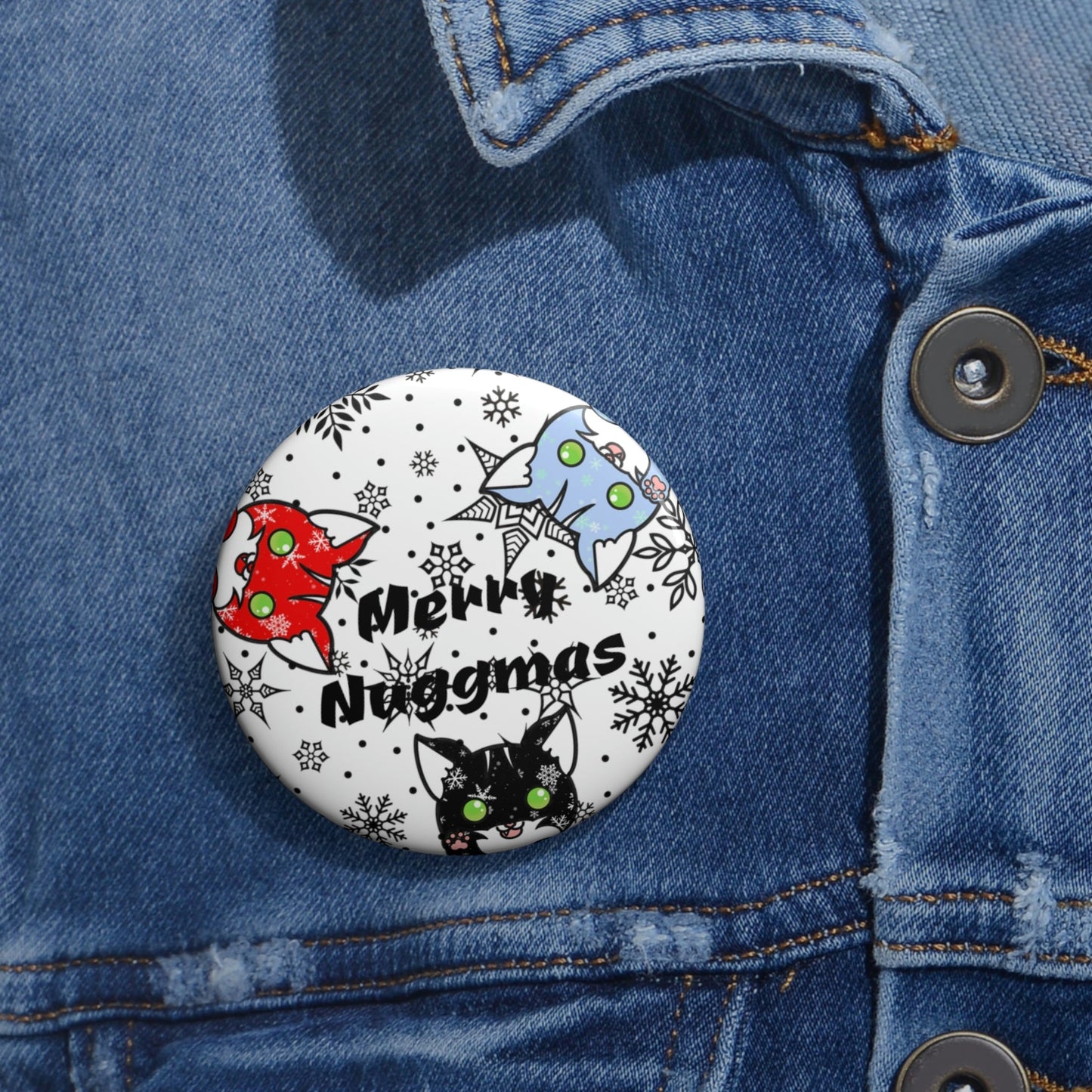 Stand out with the Nuggmas Pin Buttons available at Hey Nugget. Grab yours today!