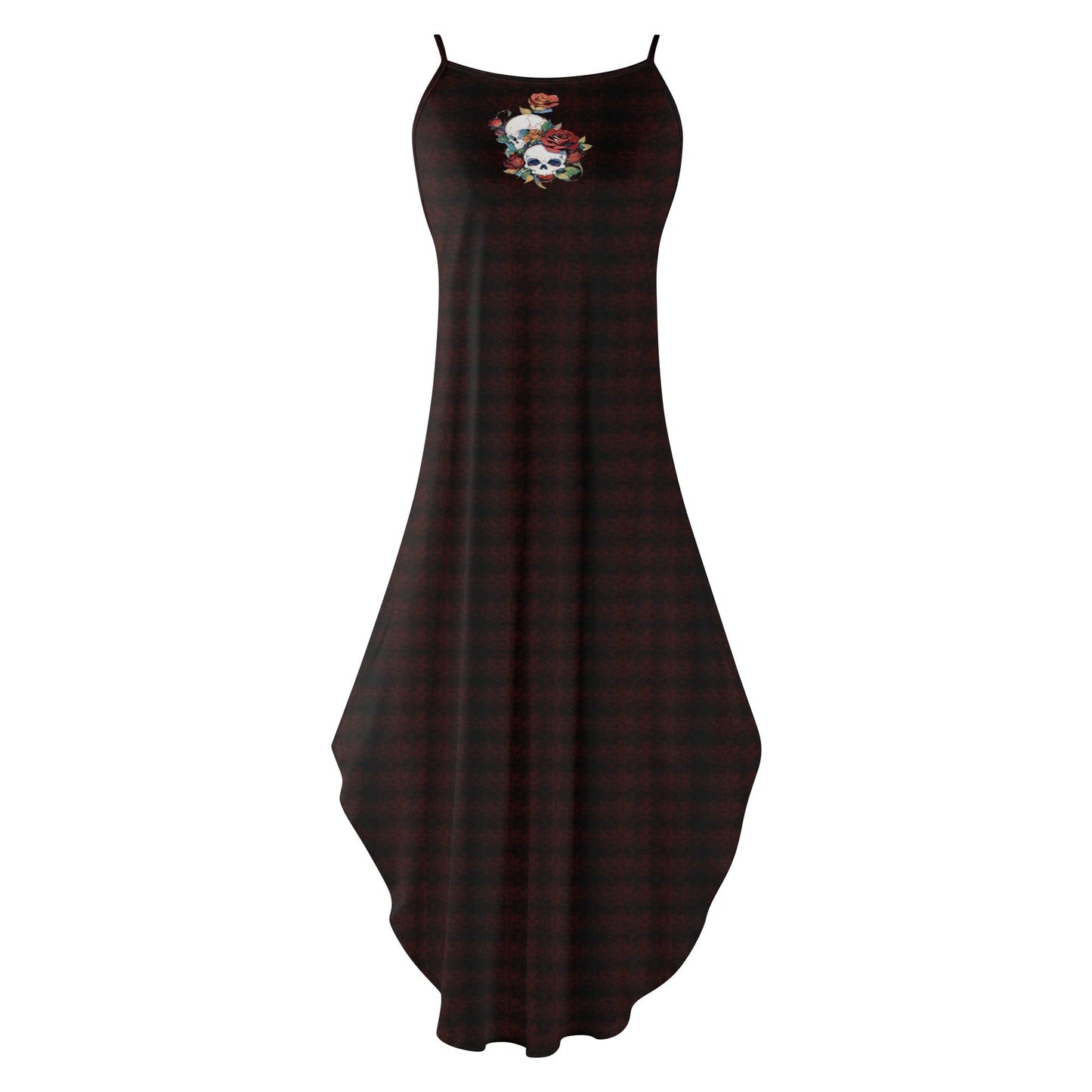Stand out  with the  Rose & Skull Sleeveless Party Dress  available at Hey Nugget. Grab yours today!