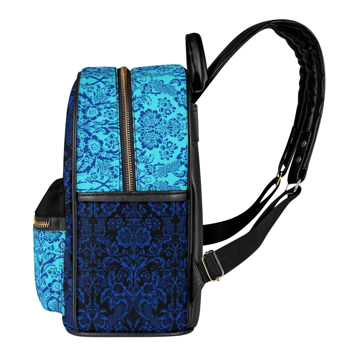 Stand out  with the  Blue Lace Casual PU Backpack  available at Hey Nugget. Grab yours today!