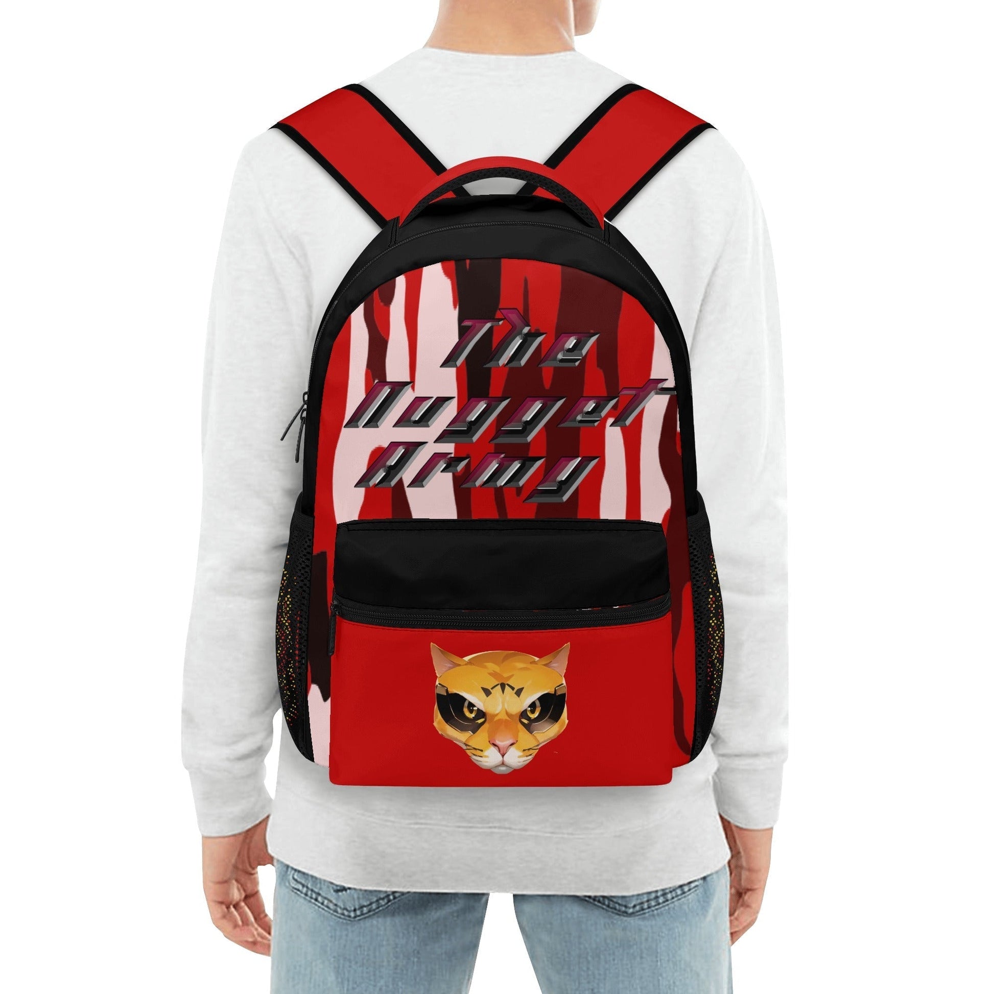Stand out  with the  Nugget Army Casual Style School Bakcpack  available at Hey Nugget. Grab yours today!