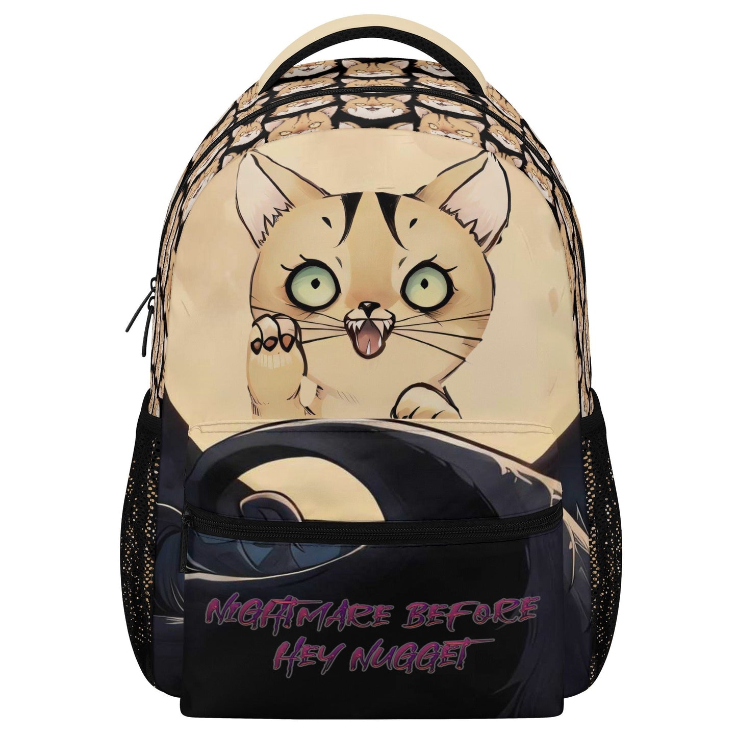 Stand out  with the  Nightmare Before Hey Nugget Casual Style School Bakcpack  available at Hey Nugget. Grab yours today!