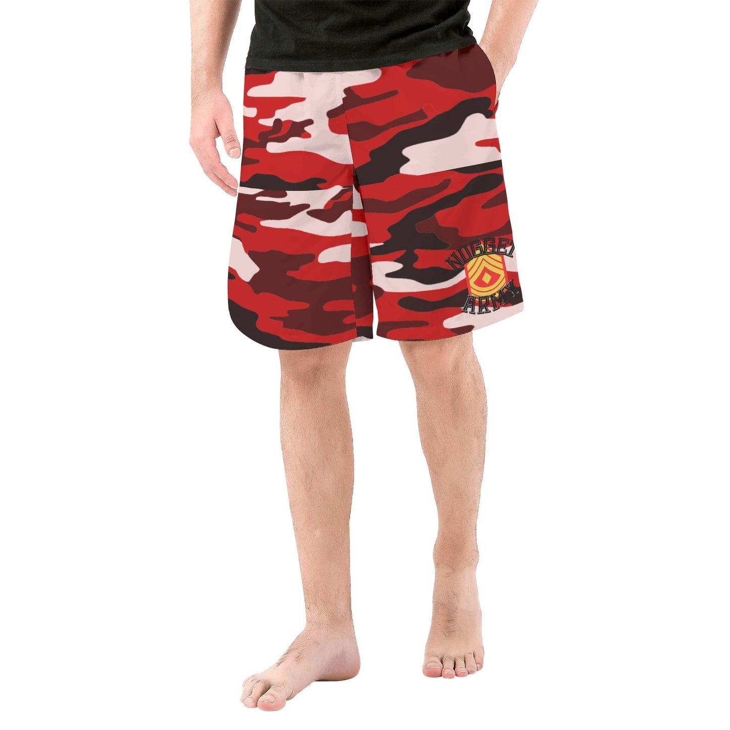 Stand out  with the  Nugget Army Mens Board Shorts  available at Hey Nugget. Grab yours today!