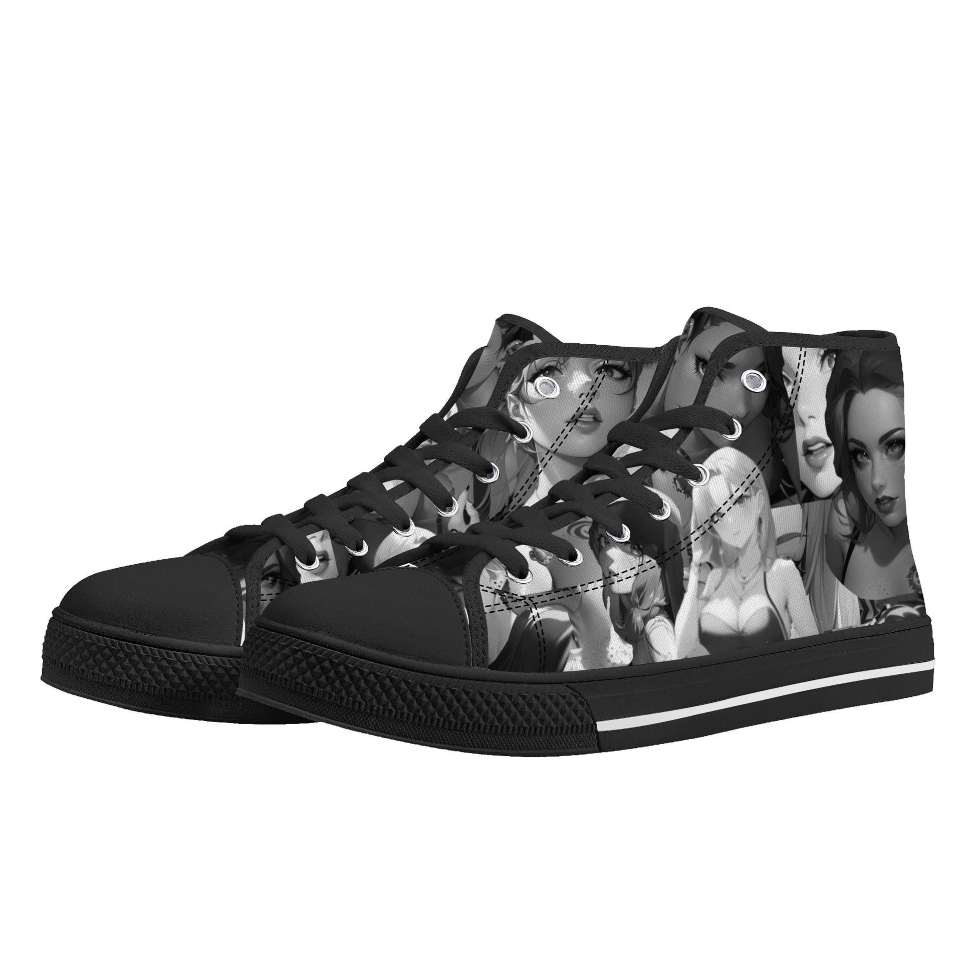 Stand out  with the  Waifu Mens High Top Canvas Shoes  available at Hey Nugget. Grab yours today!
