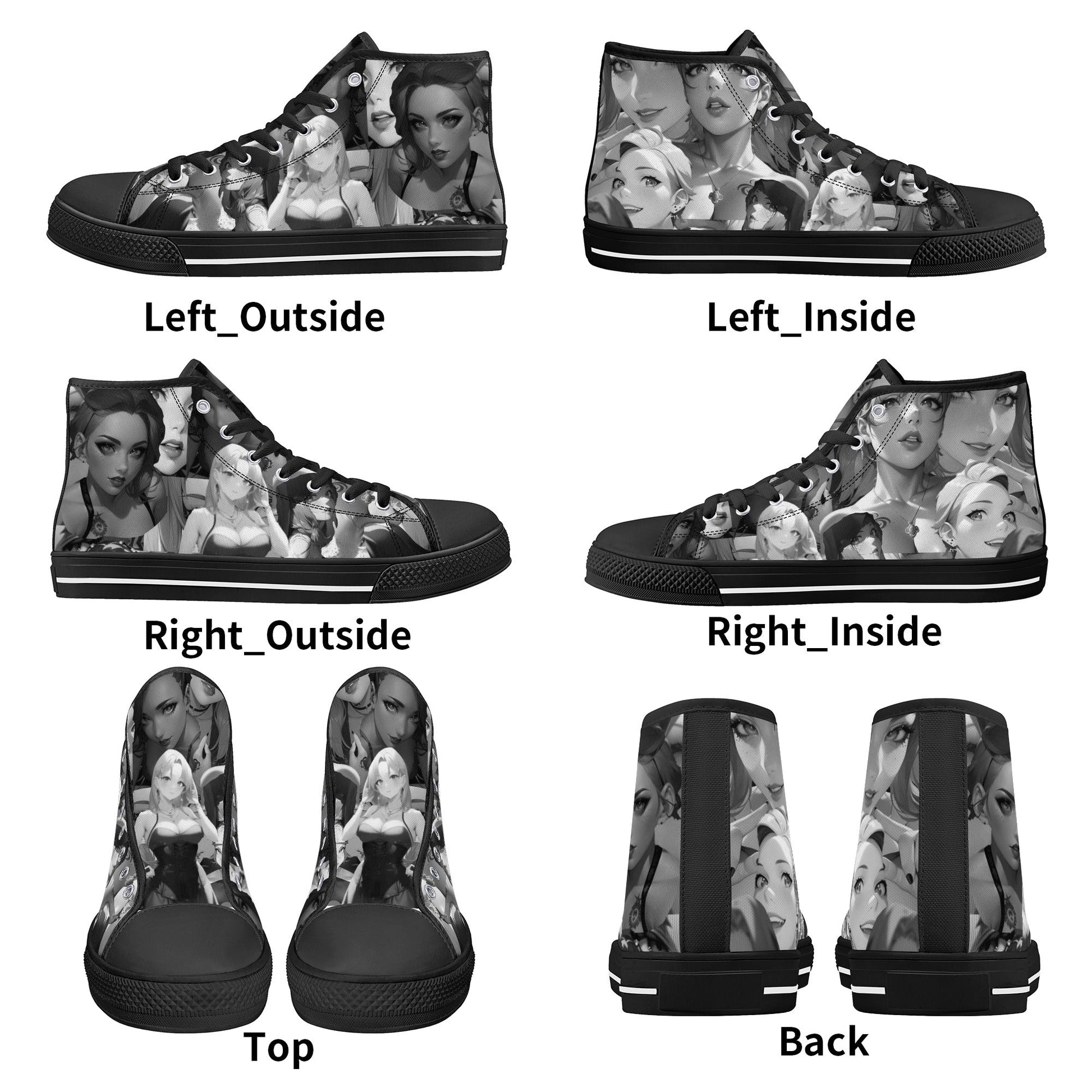 Stand out  with the  Waifu Mens High Top Canvas Shoes  available at Hey Nugget. Grab yours today!