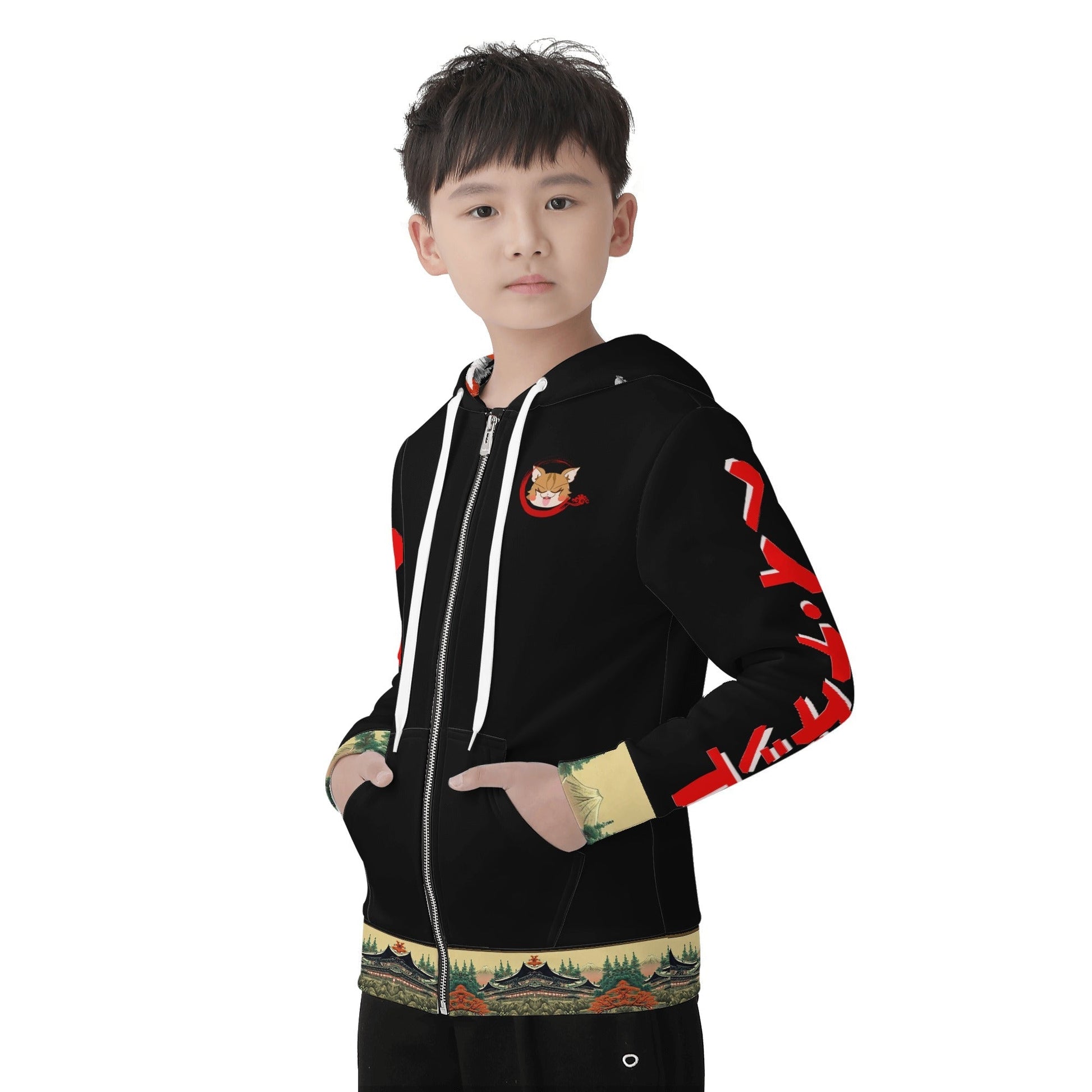 Stand out  with the  Tokyo Nugget Children Zip Hoodie  available at Hey Nugget. Grab yours today!
