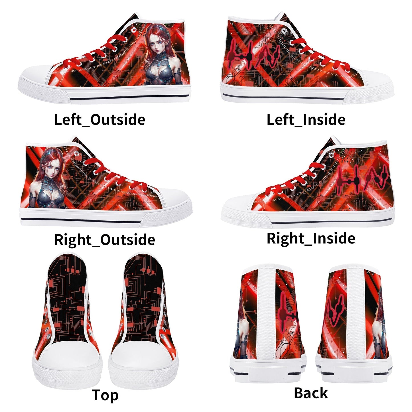 Stand out  with the  Overload Womens High Top Canvas Shoes  available at Hey Nugget. Grab yours today!
