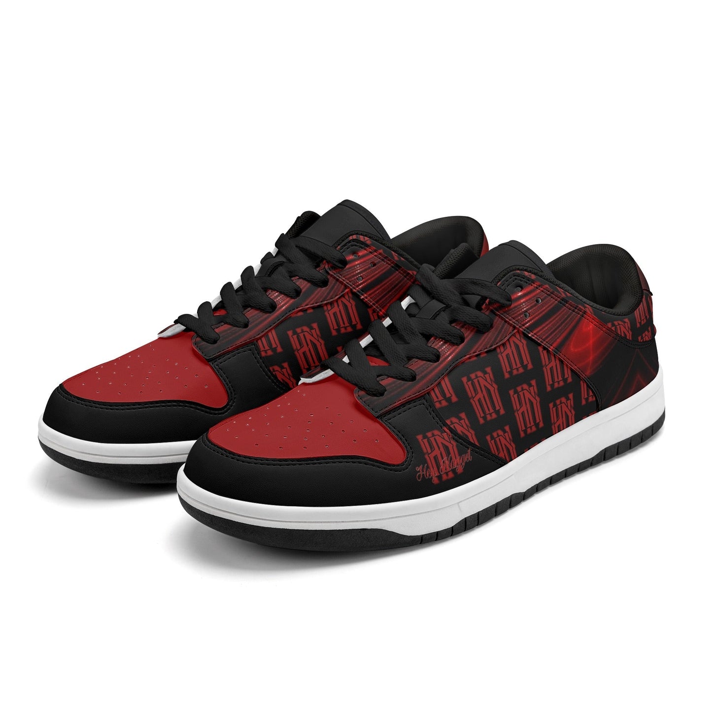 Stand out  with the  HN Mens Low Top Leather Sneakers  available at Hey Nugget. Grab yours today!