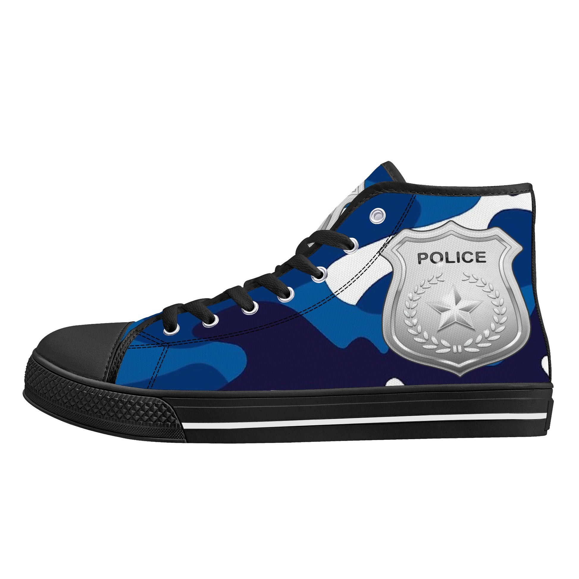 Stand out  with the  Nugget Army Police Mens High Top Canvas Shoes  available at Hey Nugget. Grab yours today!