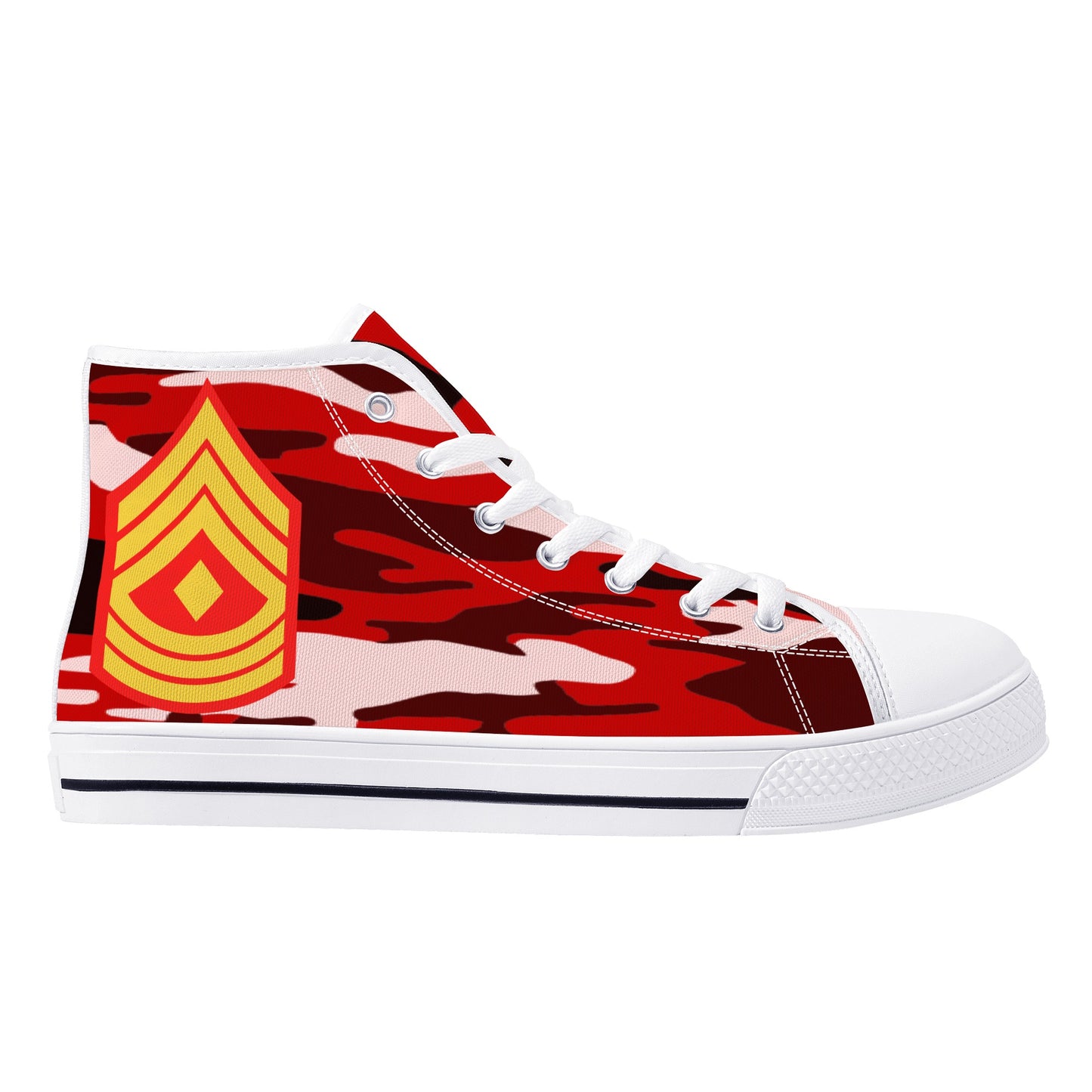 Stand out  with the  Nugget Army  Womens High Top Canvas Shoes  available at Hey Nugget. Grab yours today!