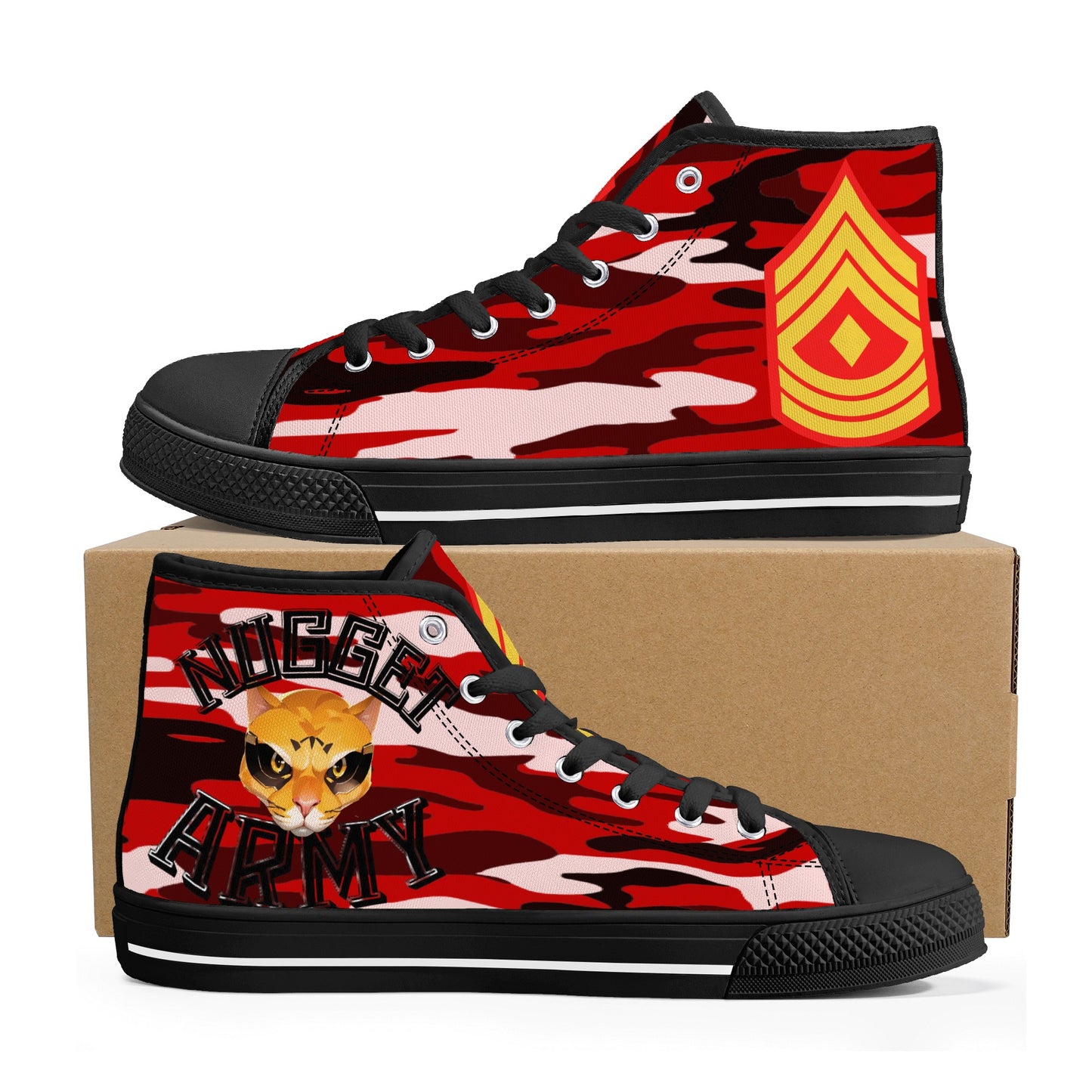 Stand out  with the  Nugget Army Mens High Top Canvas Shoes  available at Hey Nugget. Grab yours today!