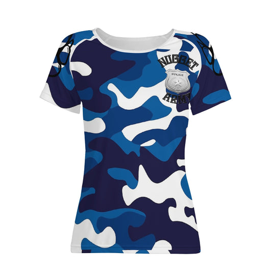 Stand out  with the  Nugget Army Police  Womens T shirt  available at Hey Nugget. Grab yours today!