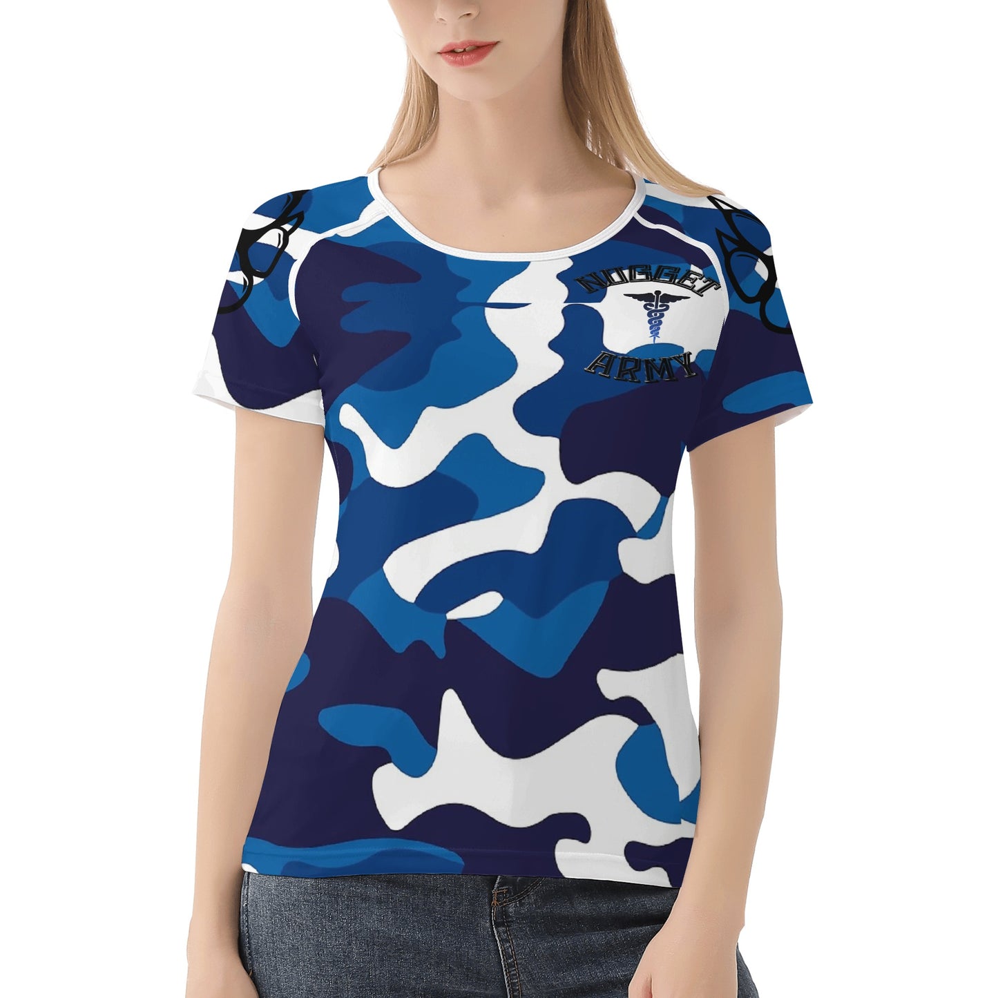 Stand out  with the  Nugget Army Medic Womens T shirt  available at Hey Nugget. Grab yours today!